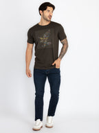 Mens Printed Round Neck T-Shirt