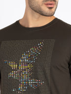 Mens Printed Round Neck T-Shirt