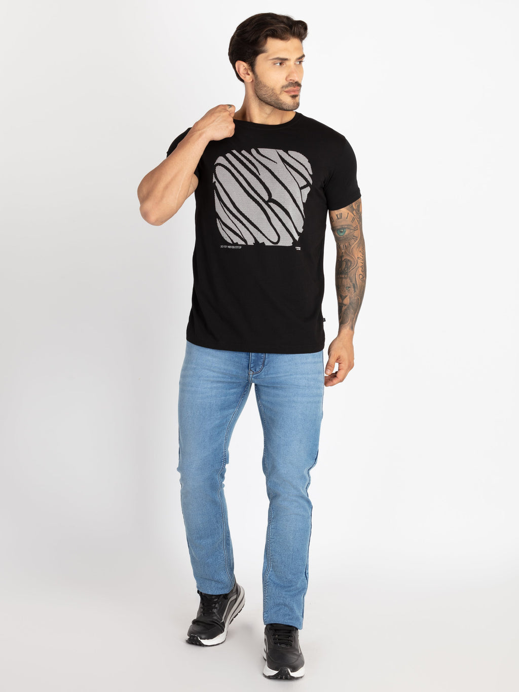 Mens Printed Round Neck T-Shirt