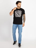 Mens Printed Round Neck T-Shirt