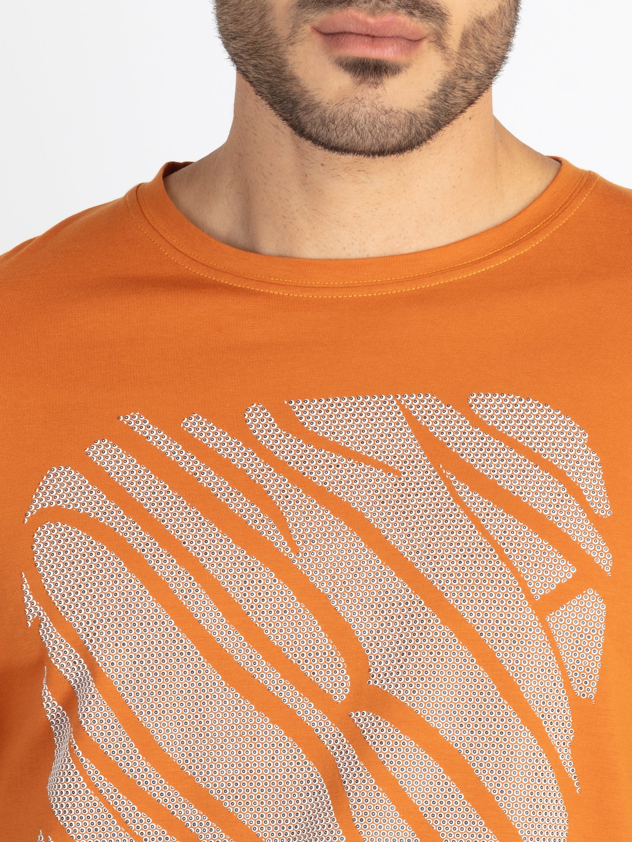 Mens Printed Round Neck T-Shirt