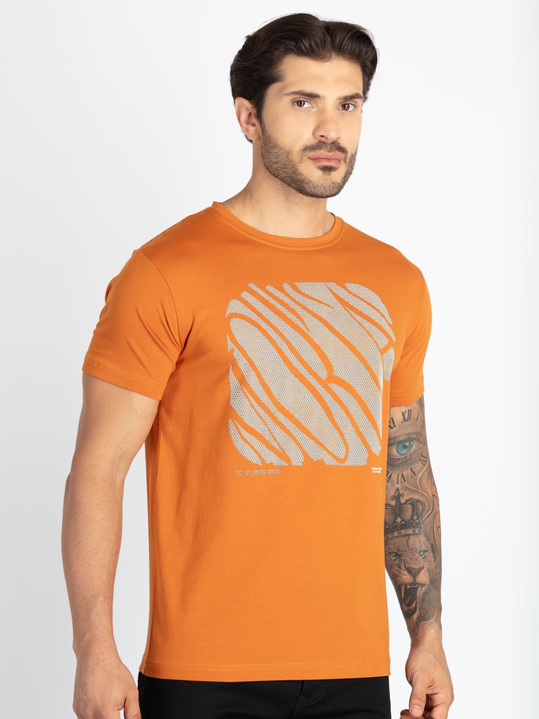 Mens Printed Round Neck T-Shirt Secondary image
