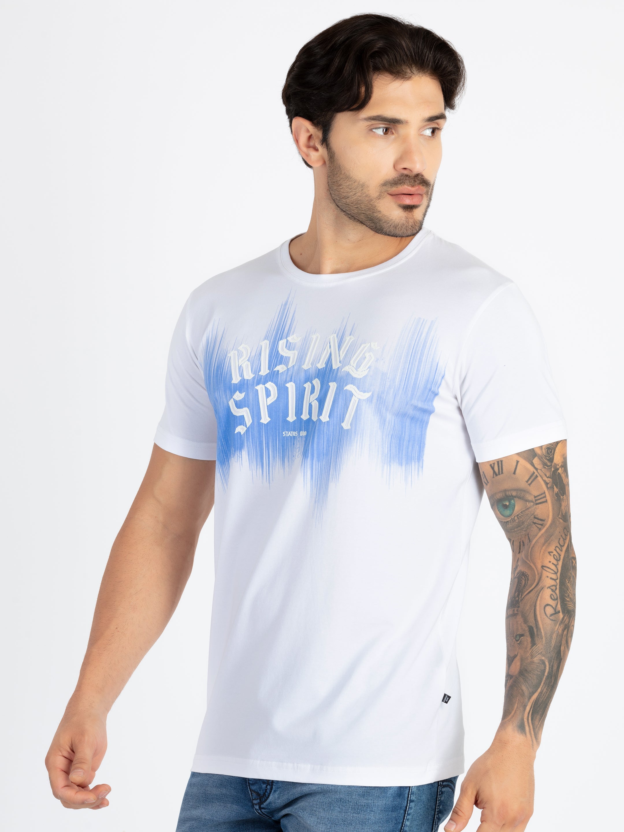 Mens Printed Round Neck T-Shirt