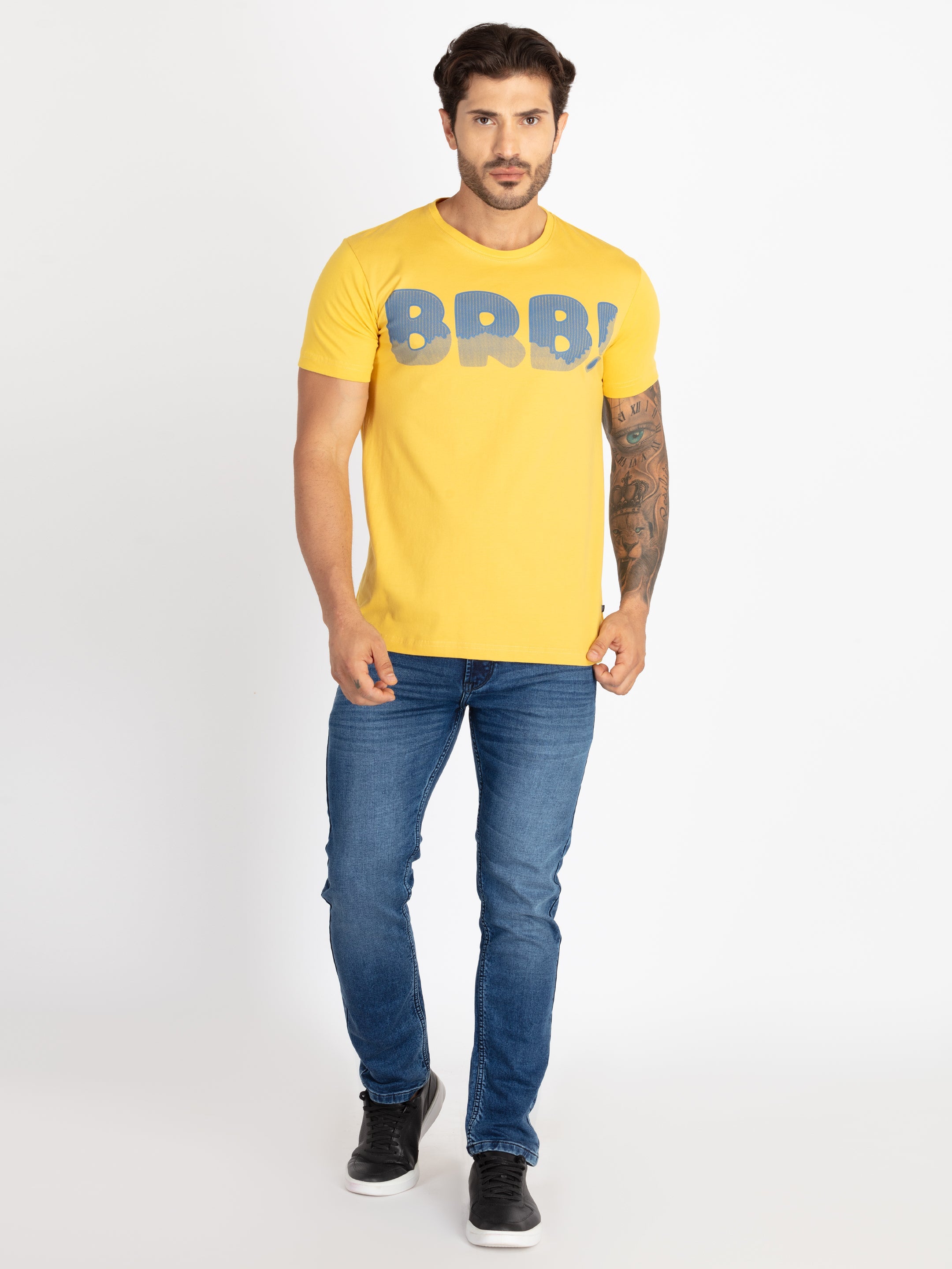 Mens Printed Round Neck T-Shirt