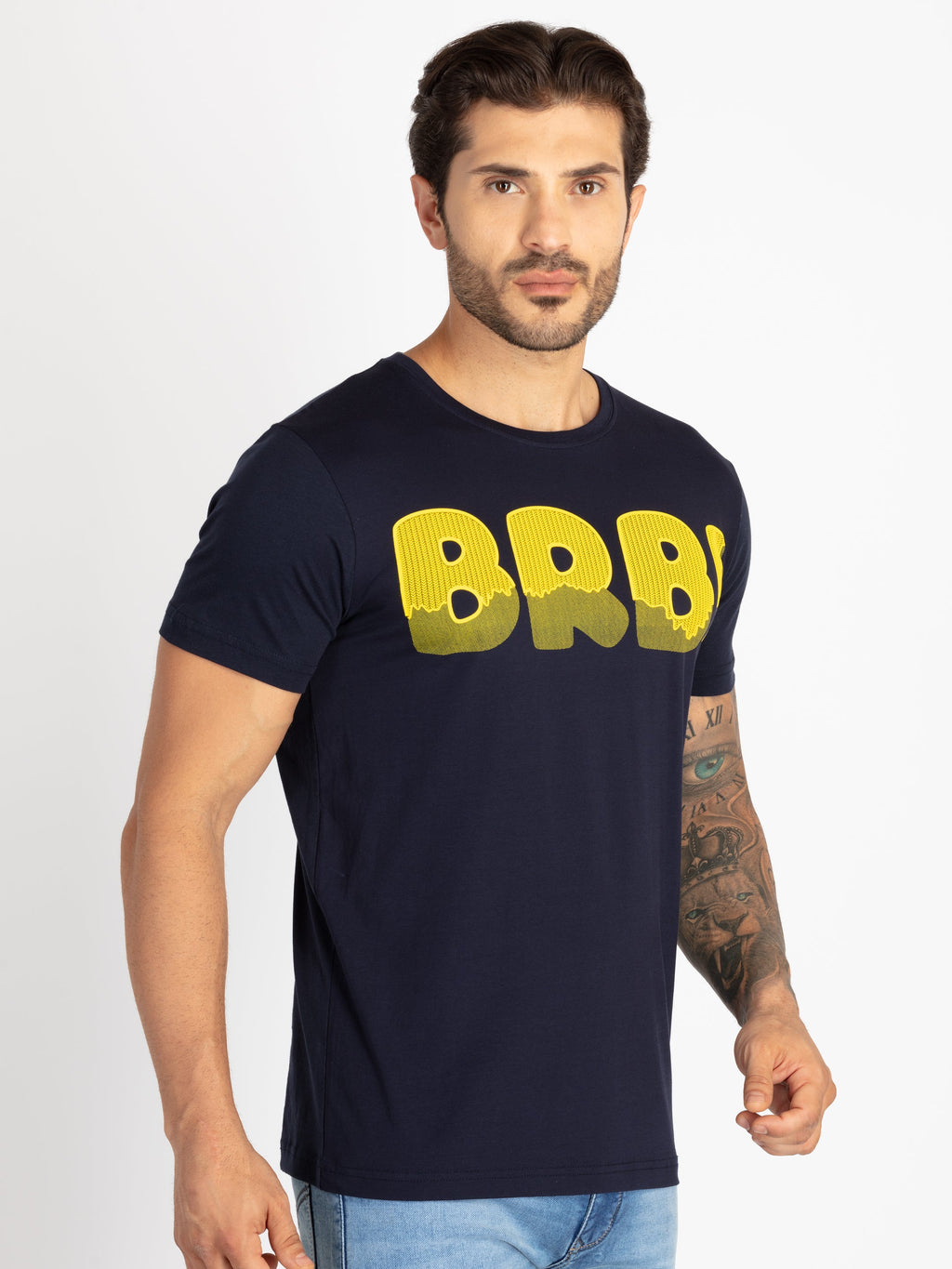 Mens Printed Round Neck T-Shirt