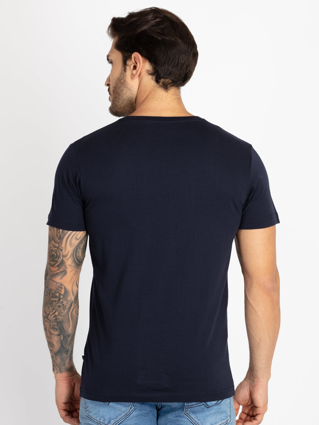 Mens Printed Round Neck T-Shirt