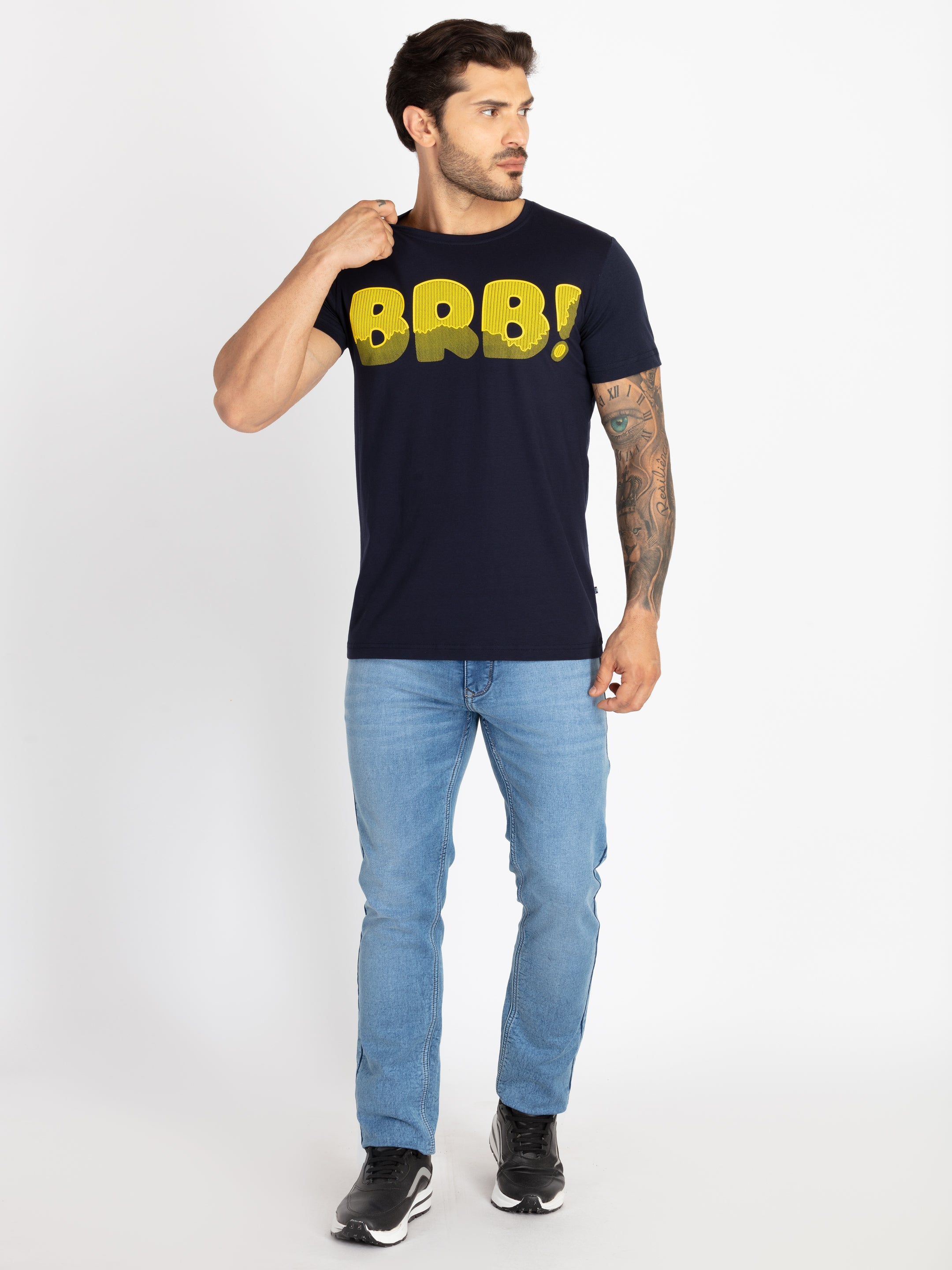 Mens Printed Round Neck T-Shirt