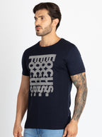 Mens Printed Round Neck T-Shirt
