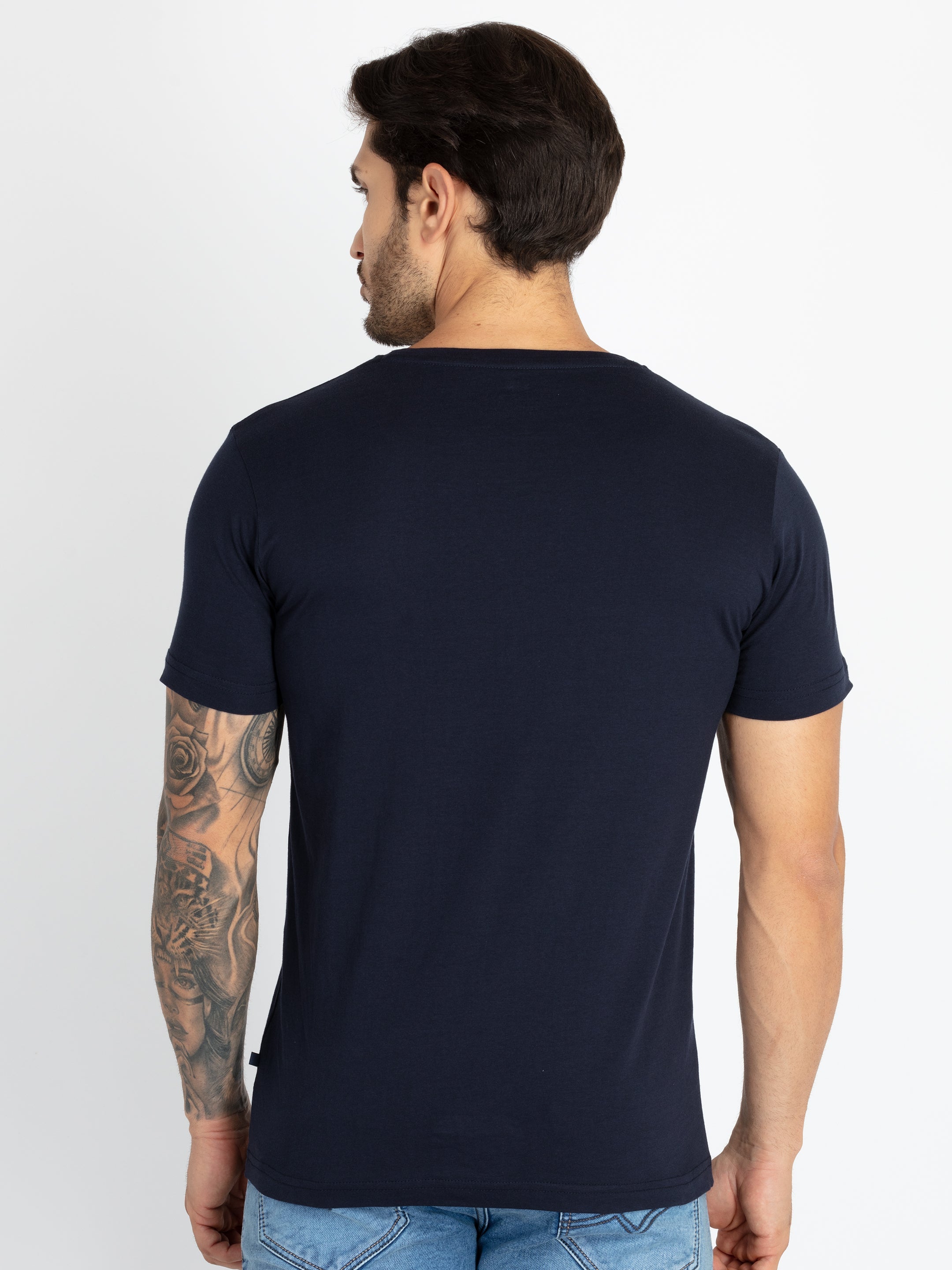 Mens Printed Round Neck T-Shirt