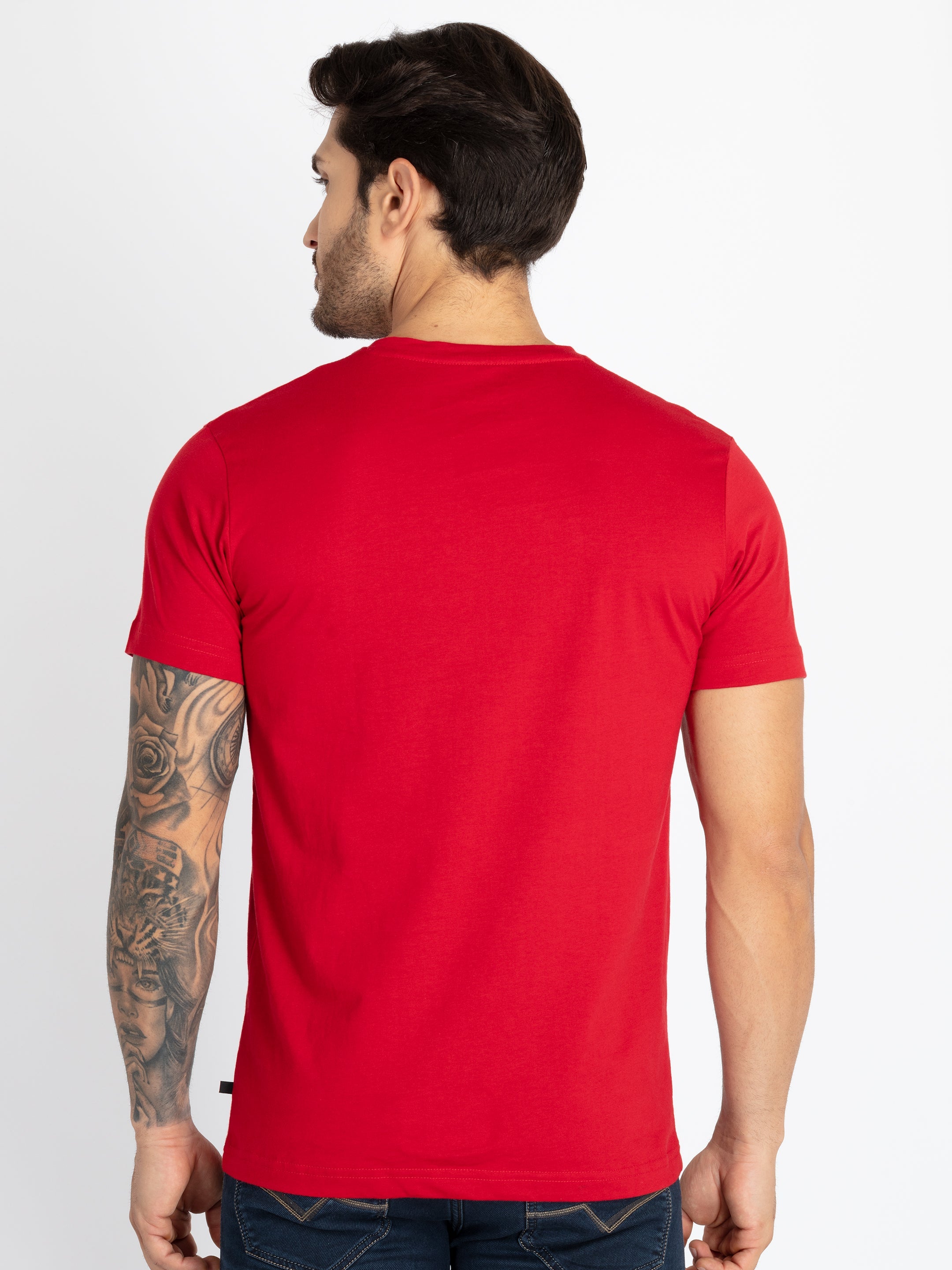 Mens Printed Round Neck T-Shirt
