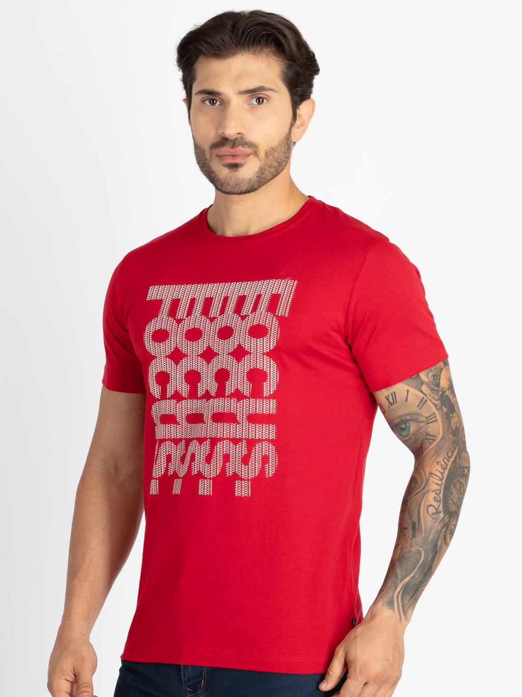 Mens Printed Round Neck T-Shirt