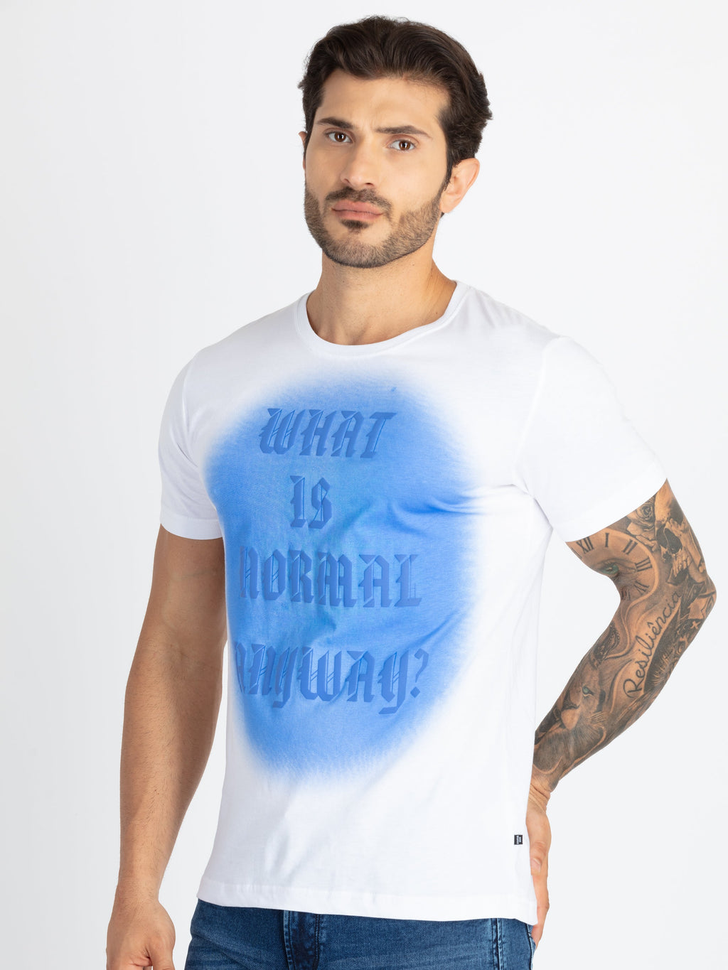 Mens Printed Round Neck T-Shirt