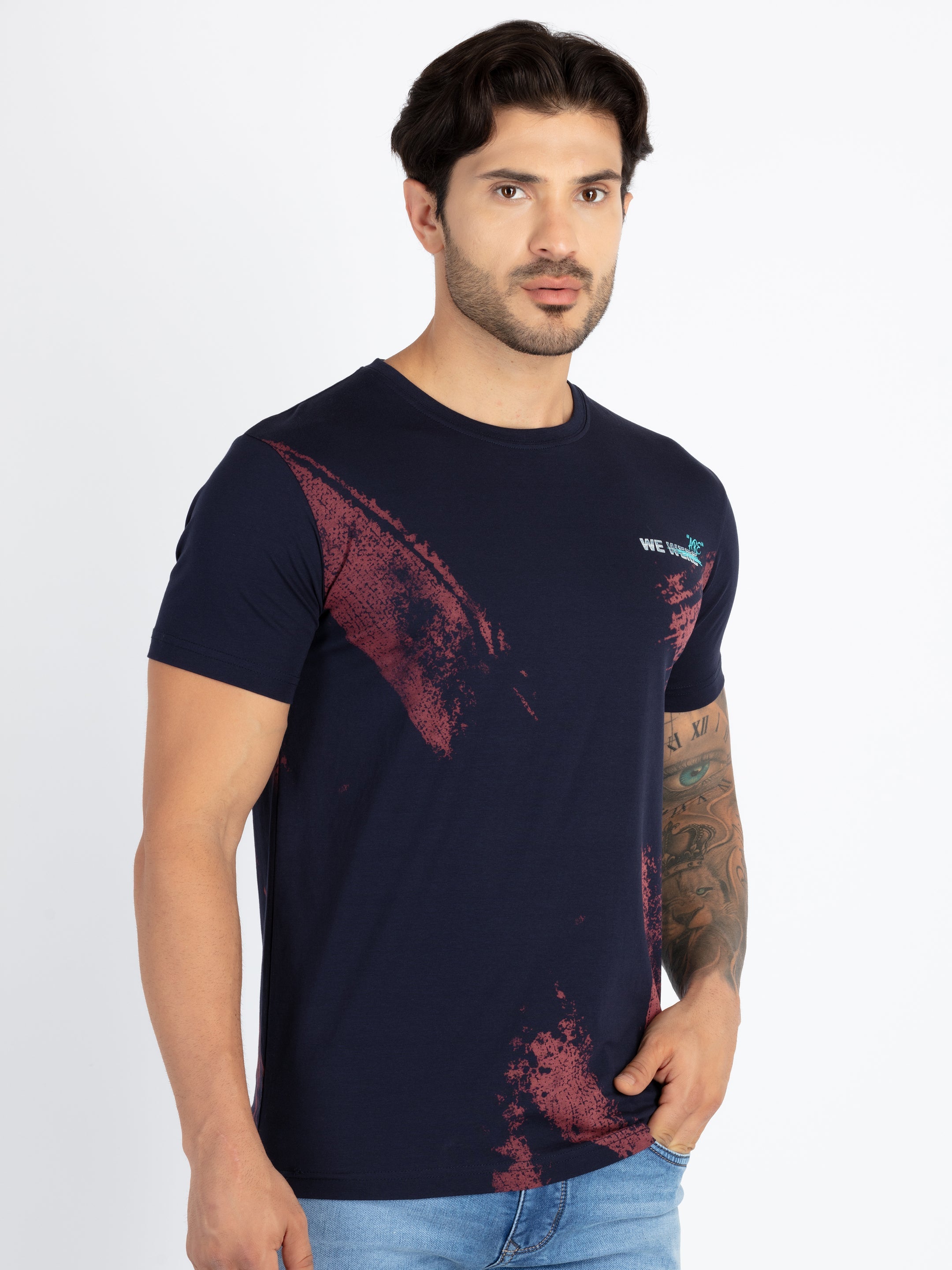 Mens All Over Printed Round Neck T-Shirt Secondary image