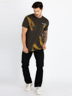 Mens All Over Printed Round Neck T-Shirt