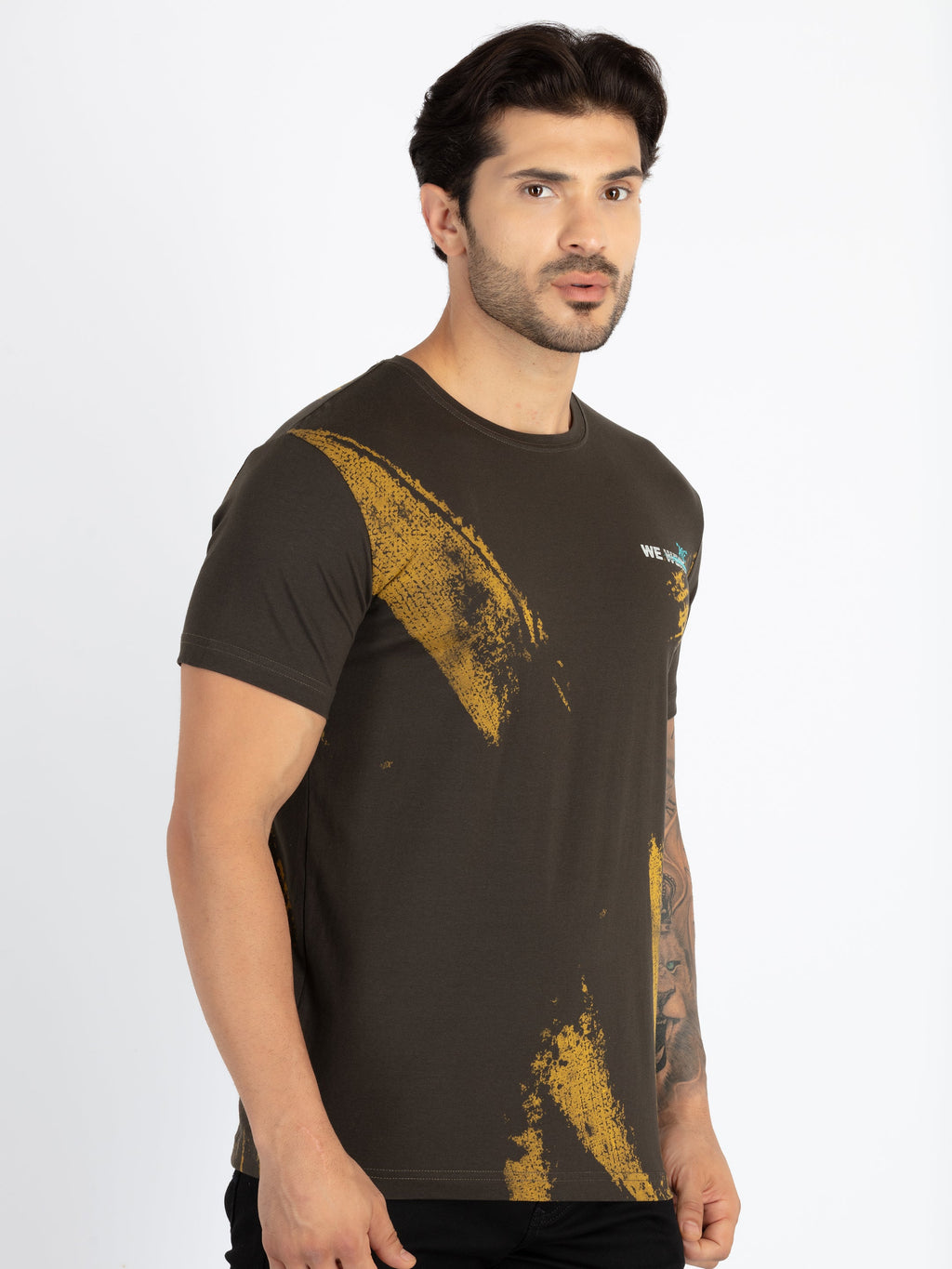 Mens All Over Printed Round Neck T-Shirt