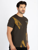 Mens All Over Printed Round Neck T-Shirt
