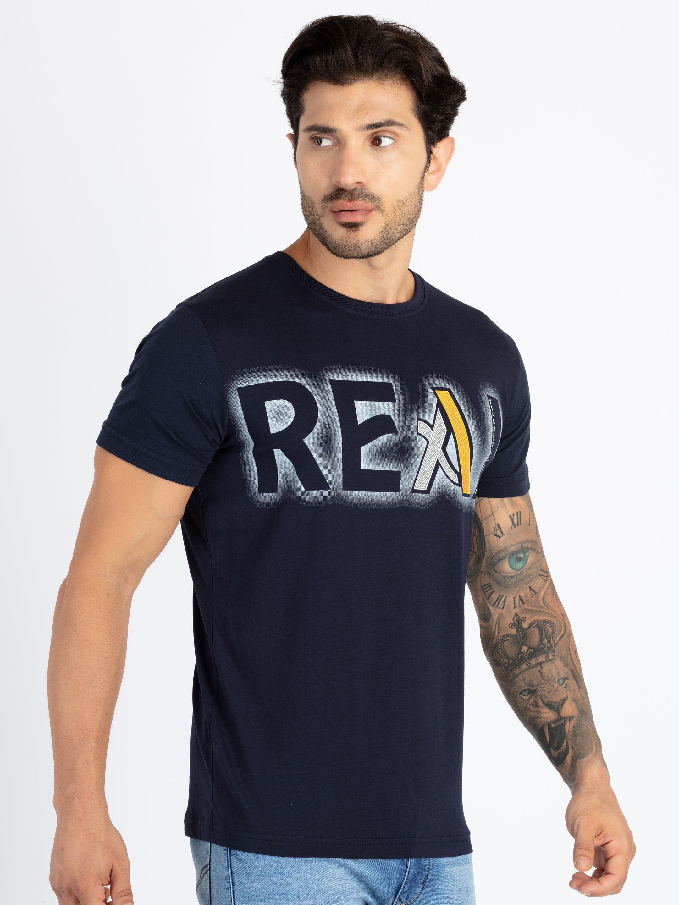 Men's Printed Round Neck T-Shirt Secondary image