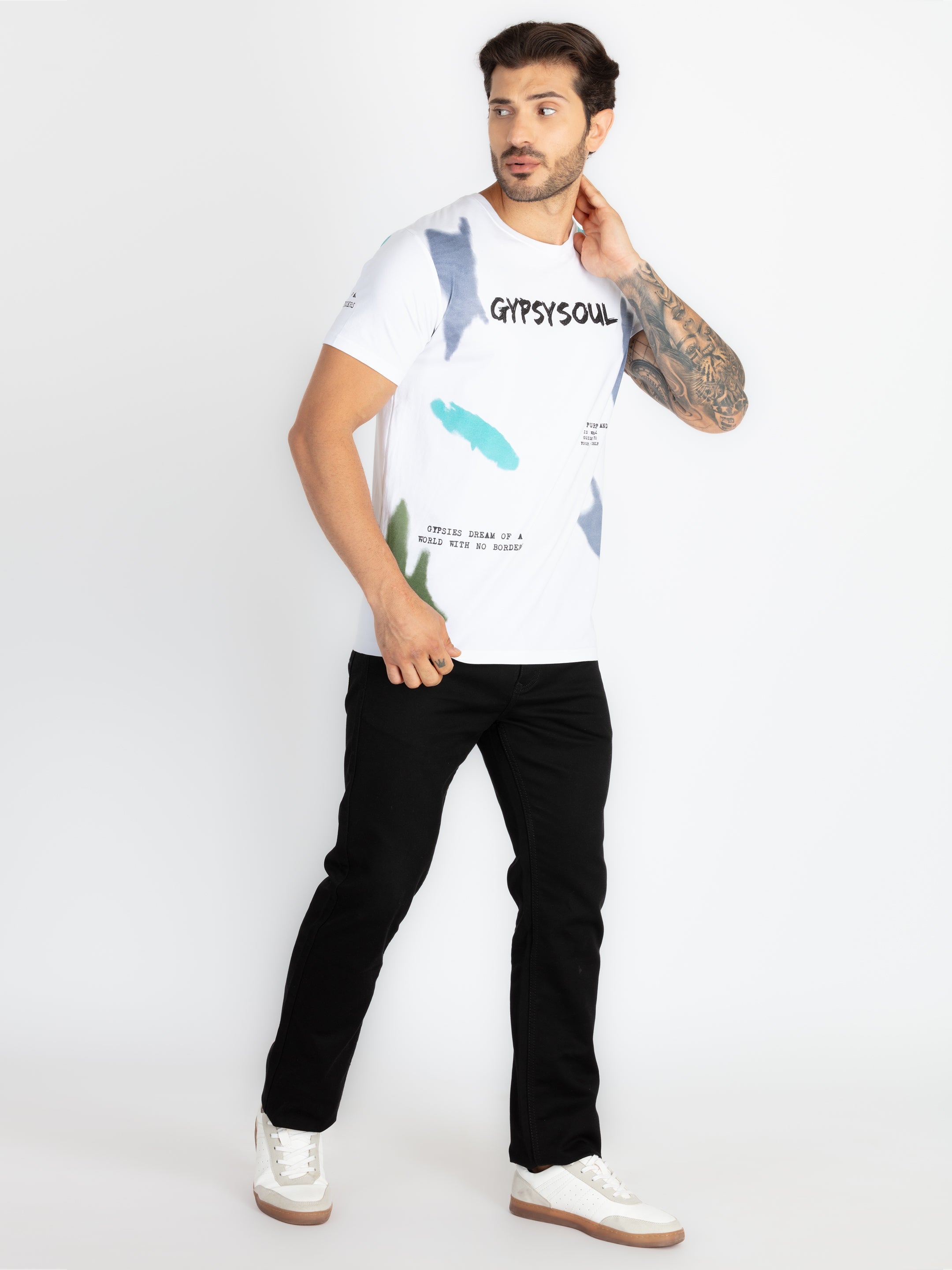 Mens Printed Round Neck T-Shirt