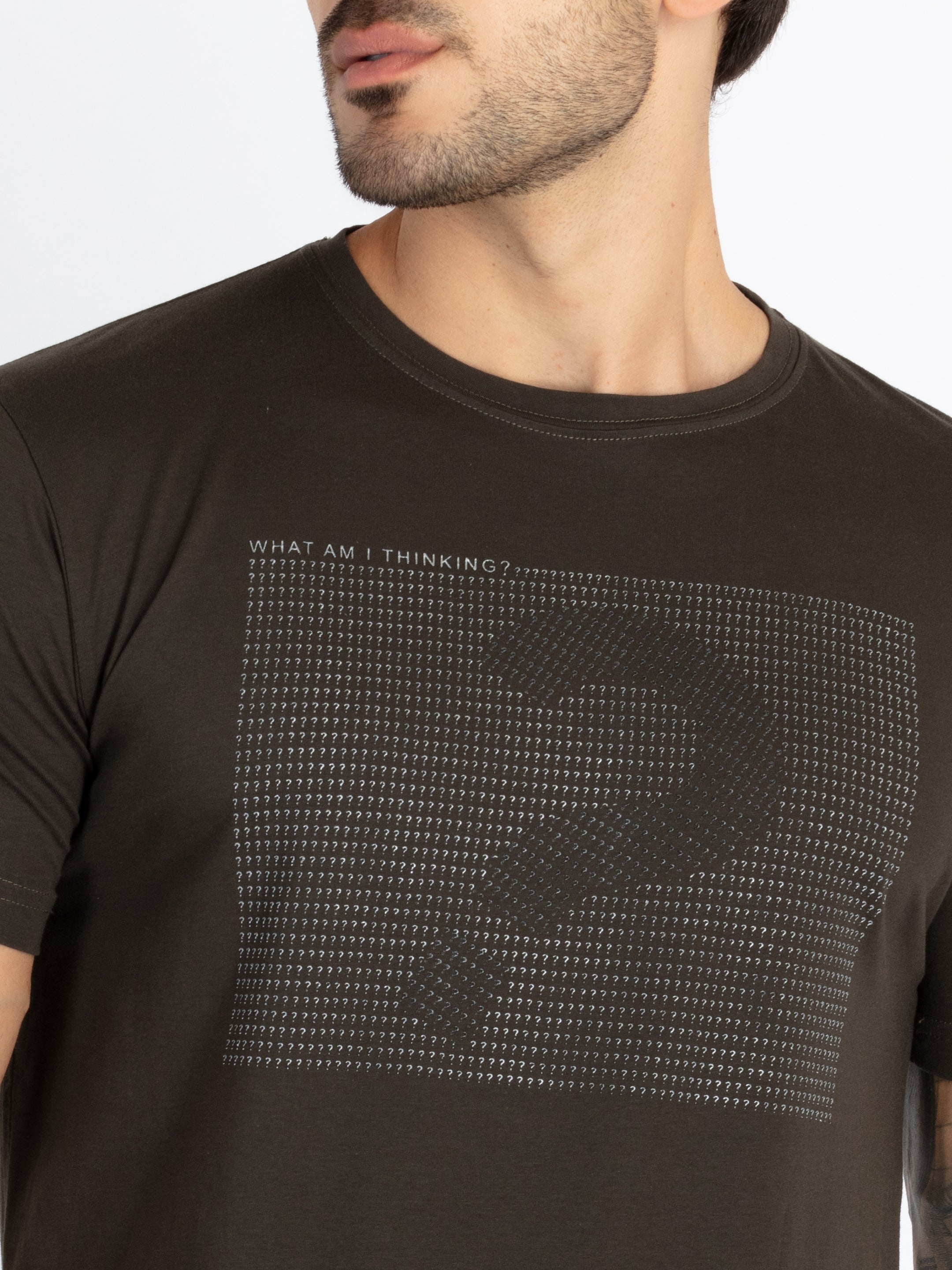 Mens Printed Round Neck T-Shirt