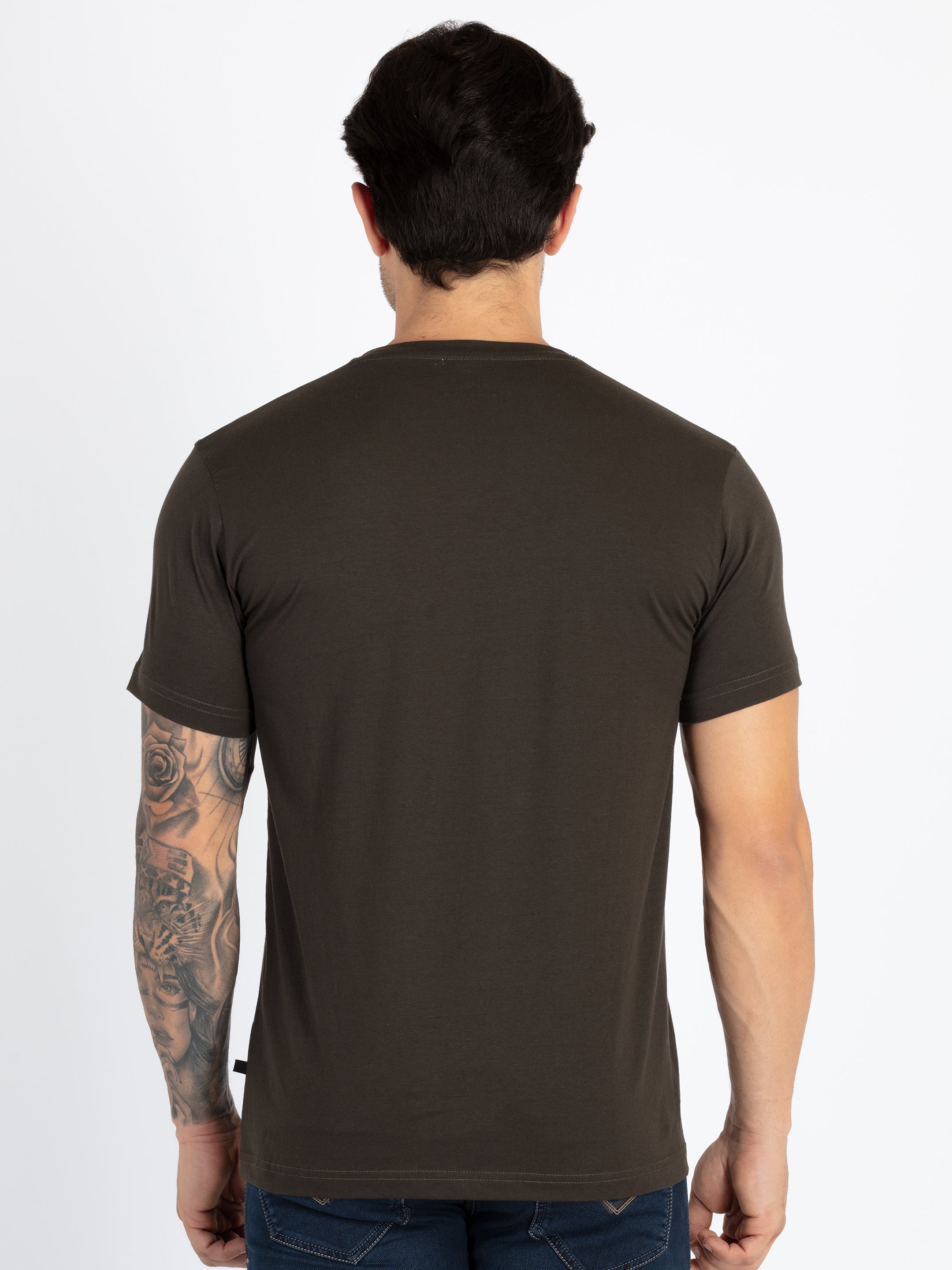 Mens Printed Round Neck T-Shirt