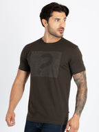 Mens Printed Round Neck T-Shirt