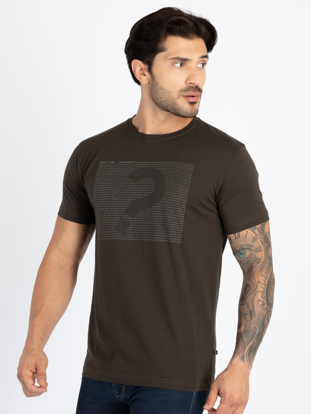 Mens Printed Round Neck T-Shirt