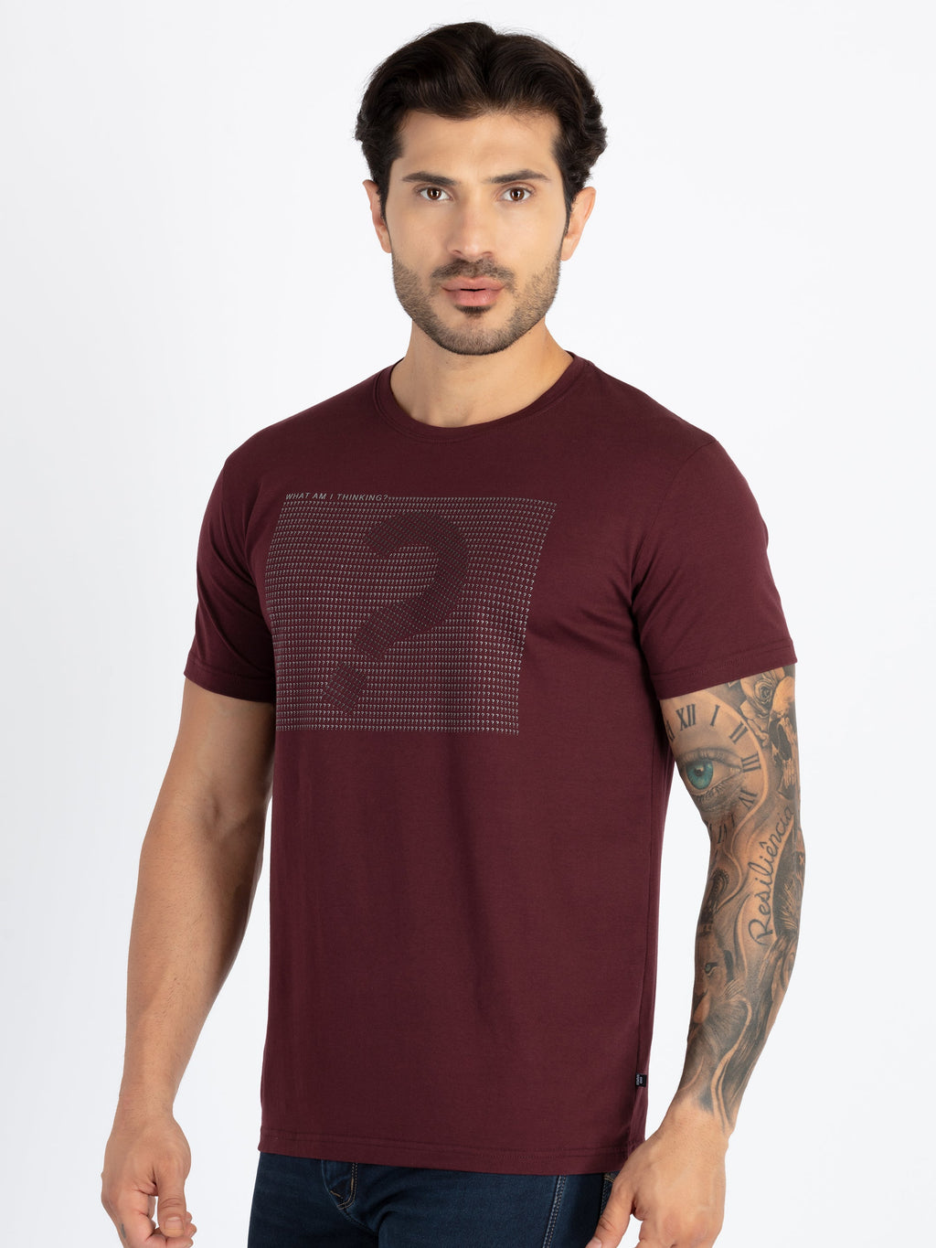 Mens Printed Round Neck T-Shirt