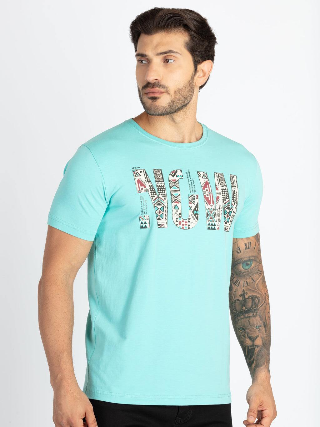 Mens Printed Round Neck T-Shirt