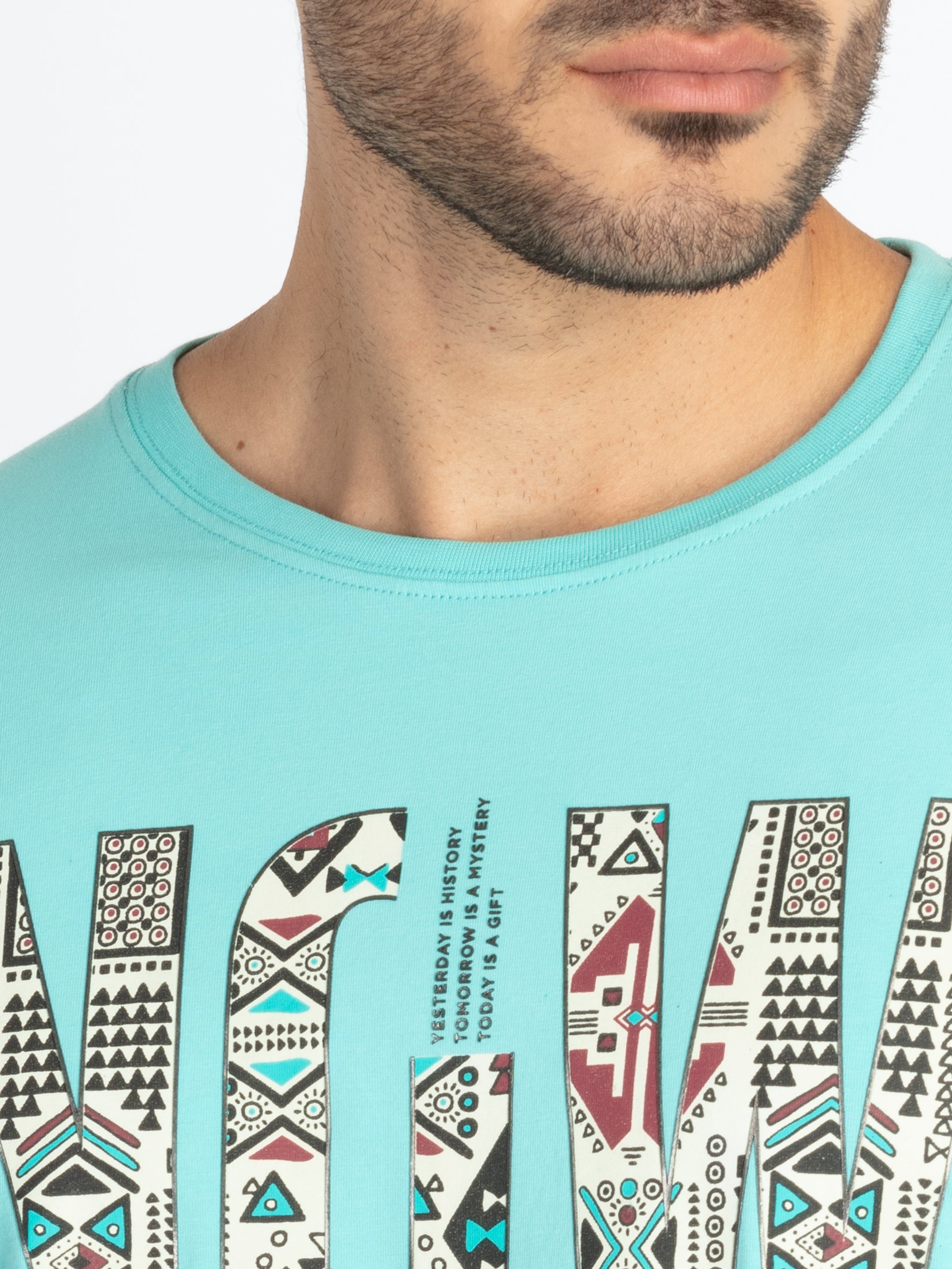 Mens Printed Round Neck T-Shirt