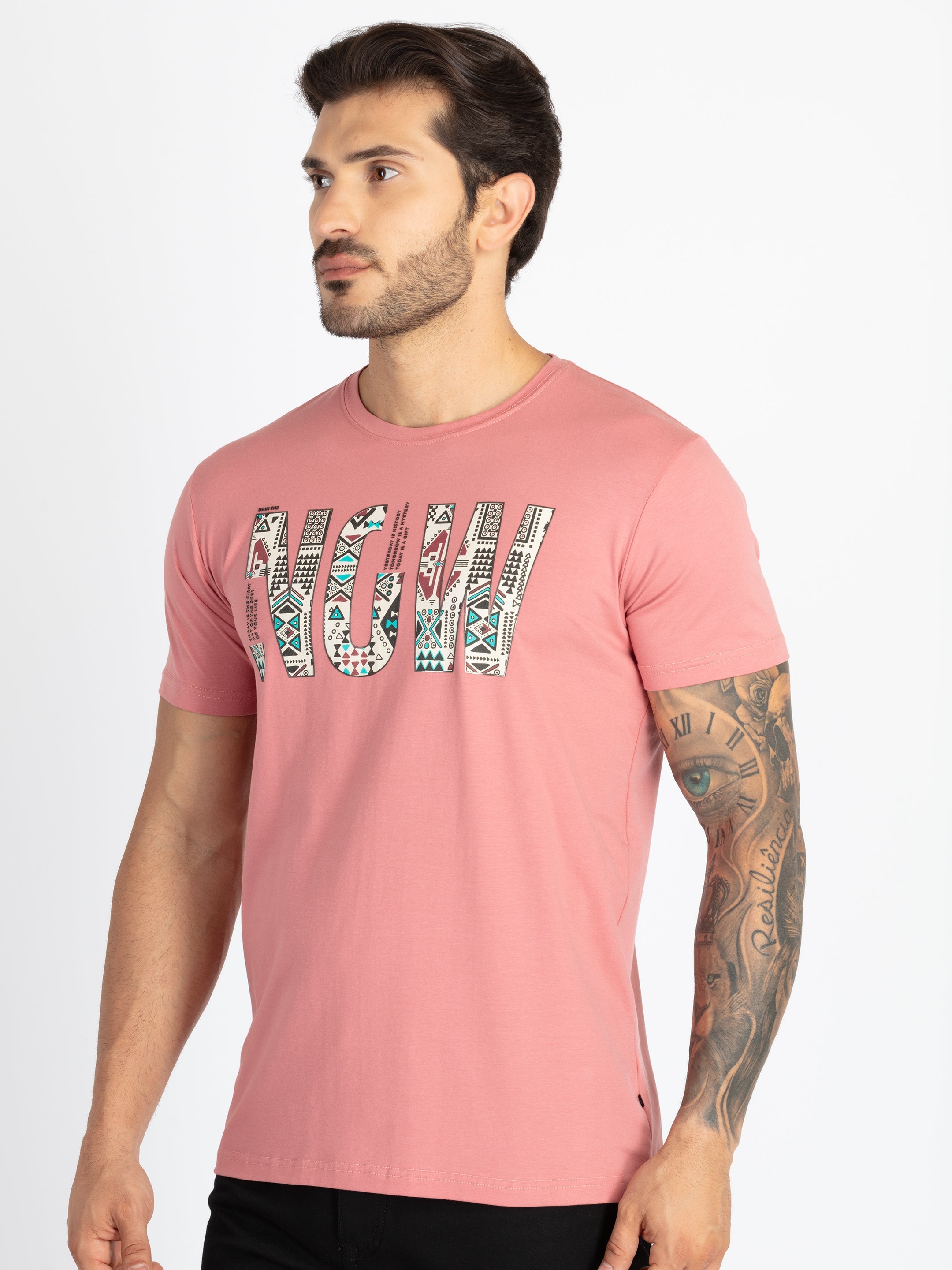 Mens Printed Round Neck T-Shirt Secondary image