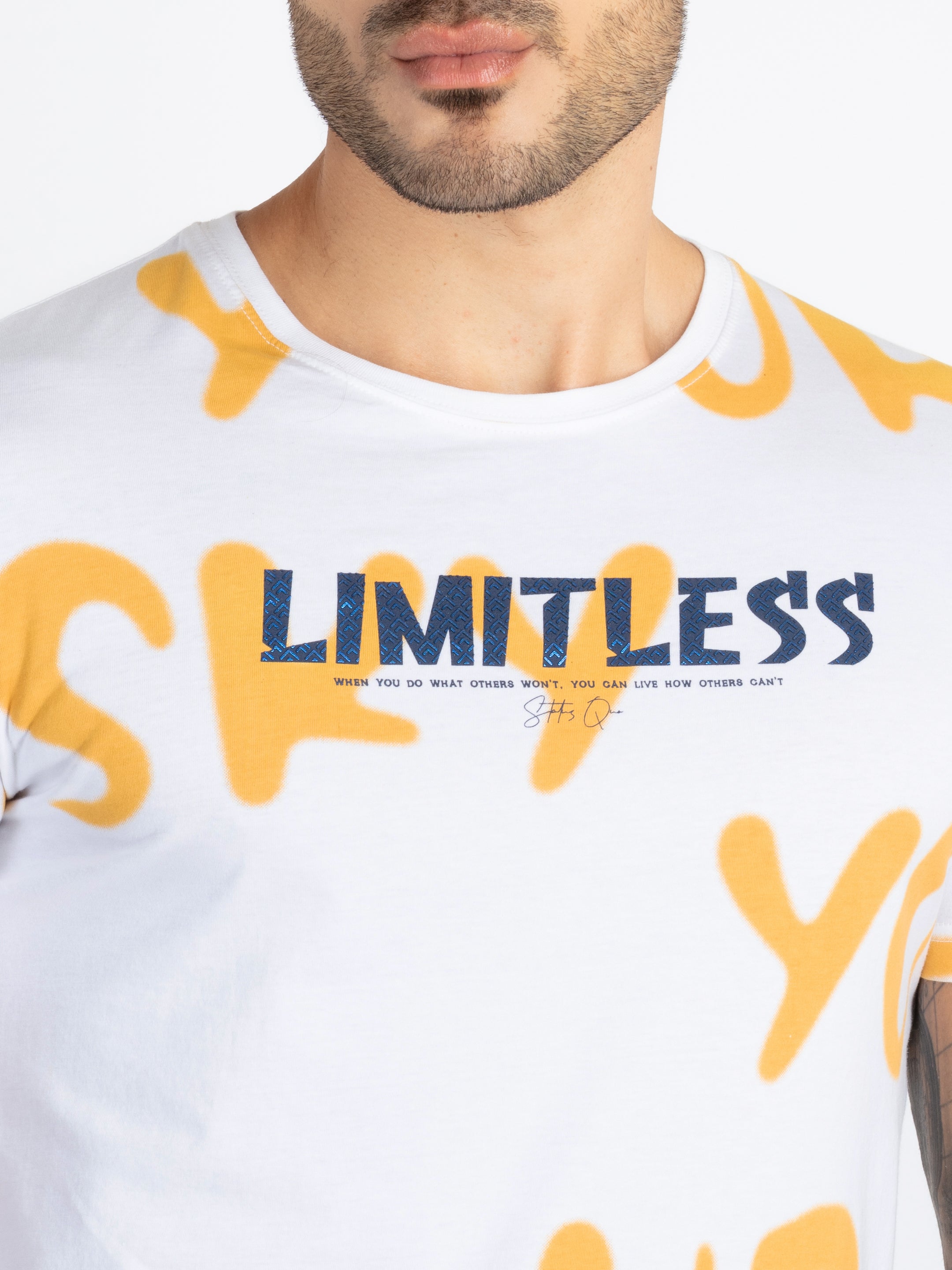 Mens Printed Round Neck T-Shirt