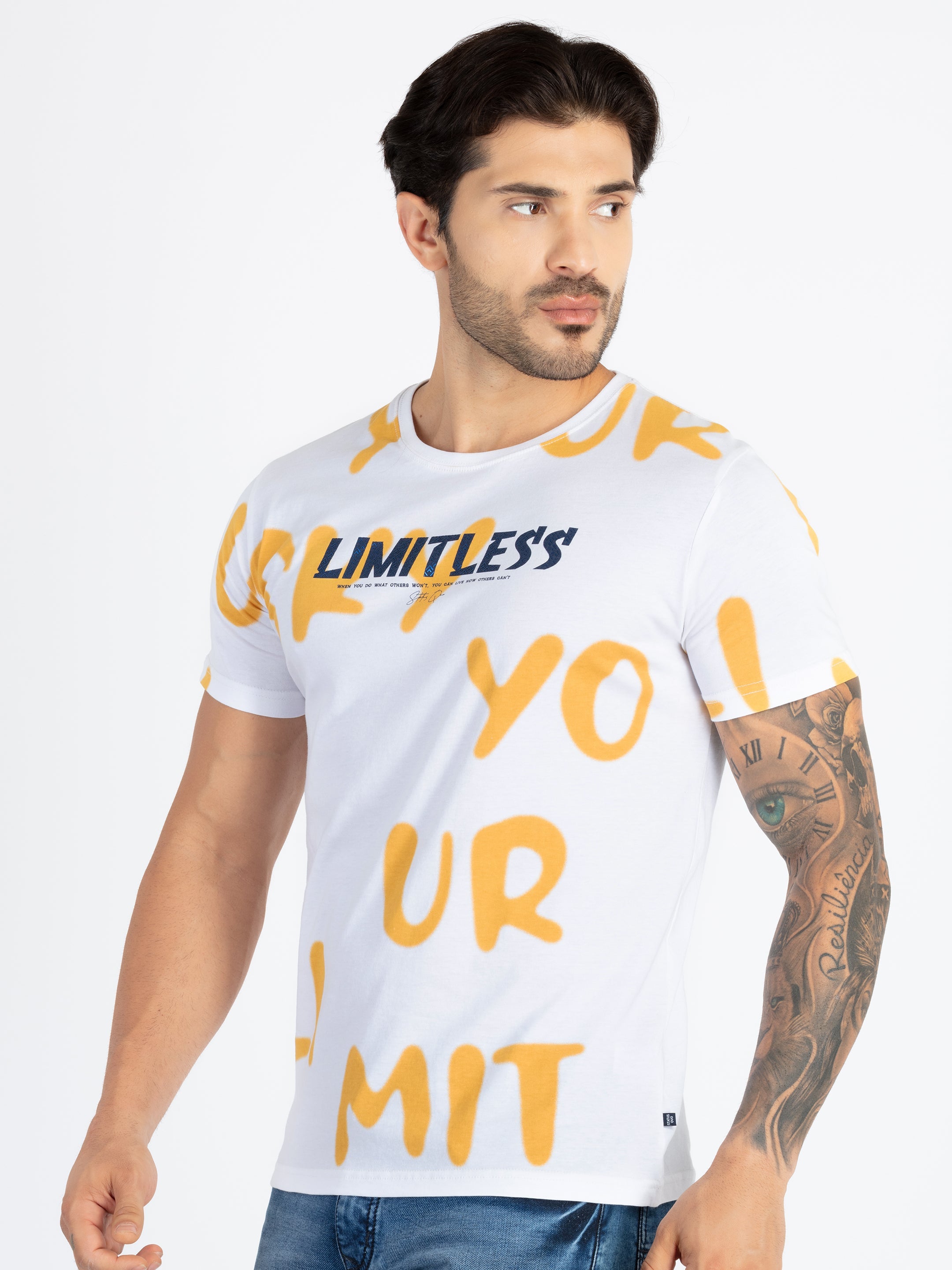 Mens Printed Round Neck T-Shirt