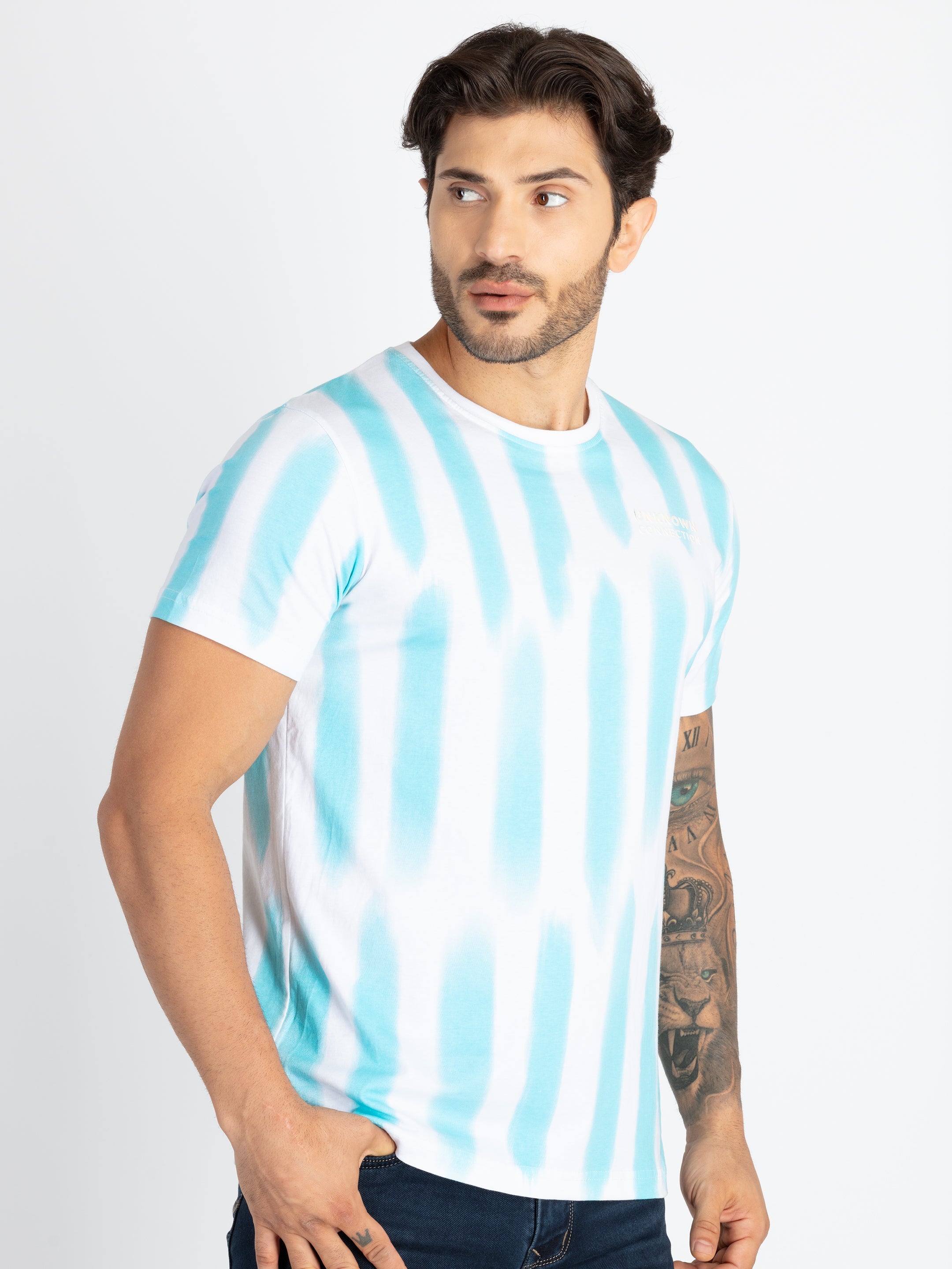 Mens All Over Printed Round Neck T-Shirt