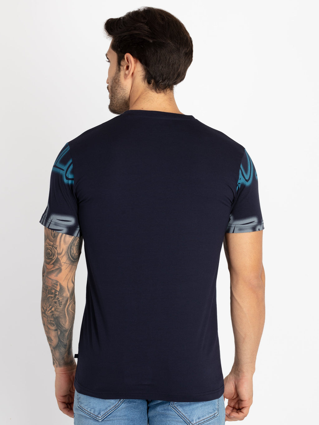 Mens Printed Round Neck T-Shirt