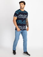 Mens Printed Round Neck T-Shirt