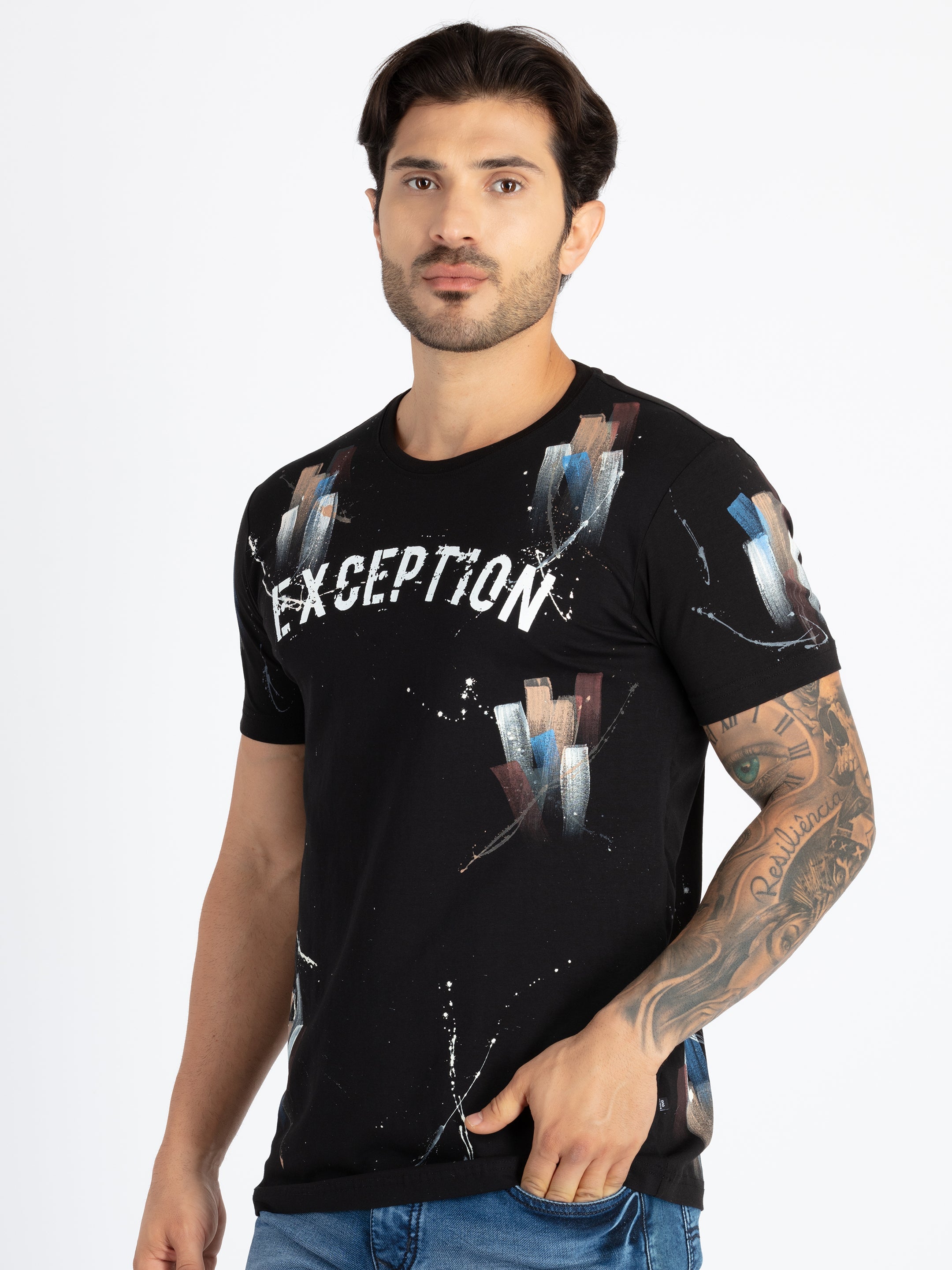 Mens All Over Printed Round Neck T-Shirt Secondary image