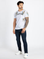 Mens All Over Printed Round Neck T-Shirt