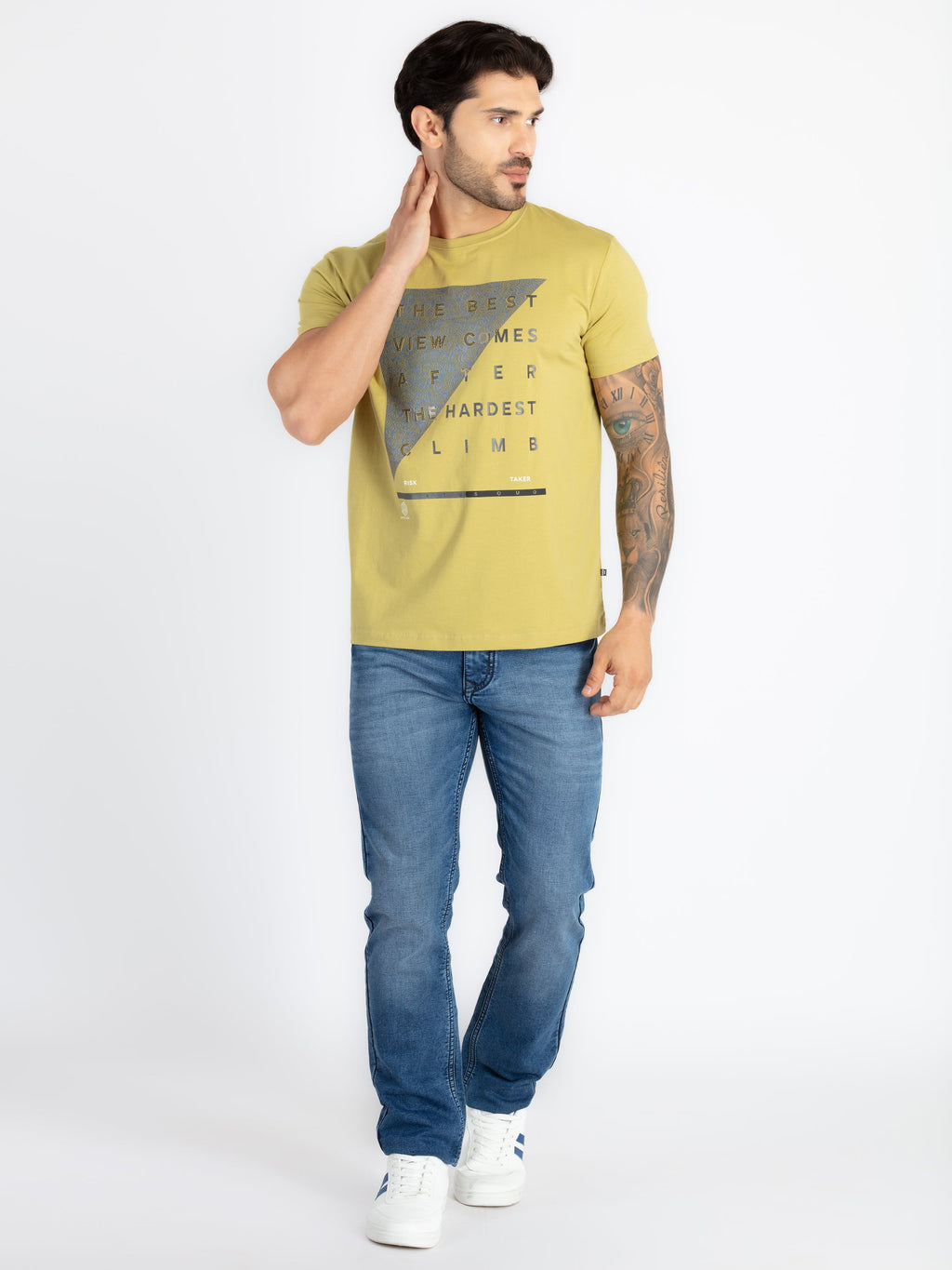Mens Printed Round Neck T-Shirt