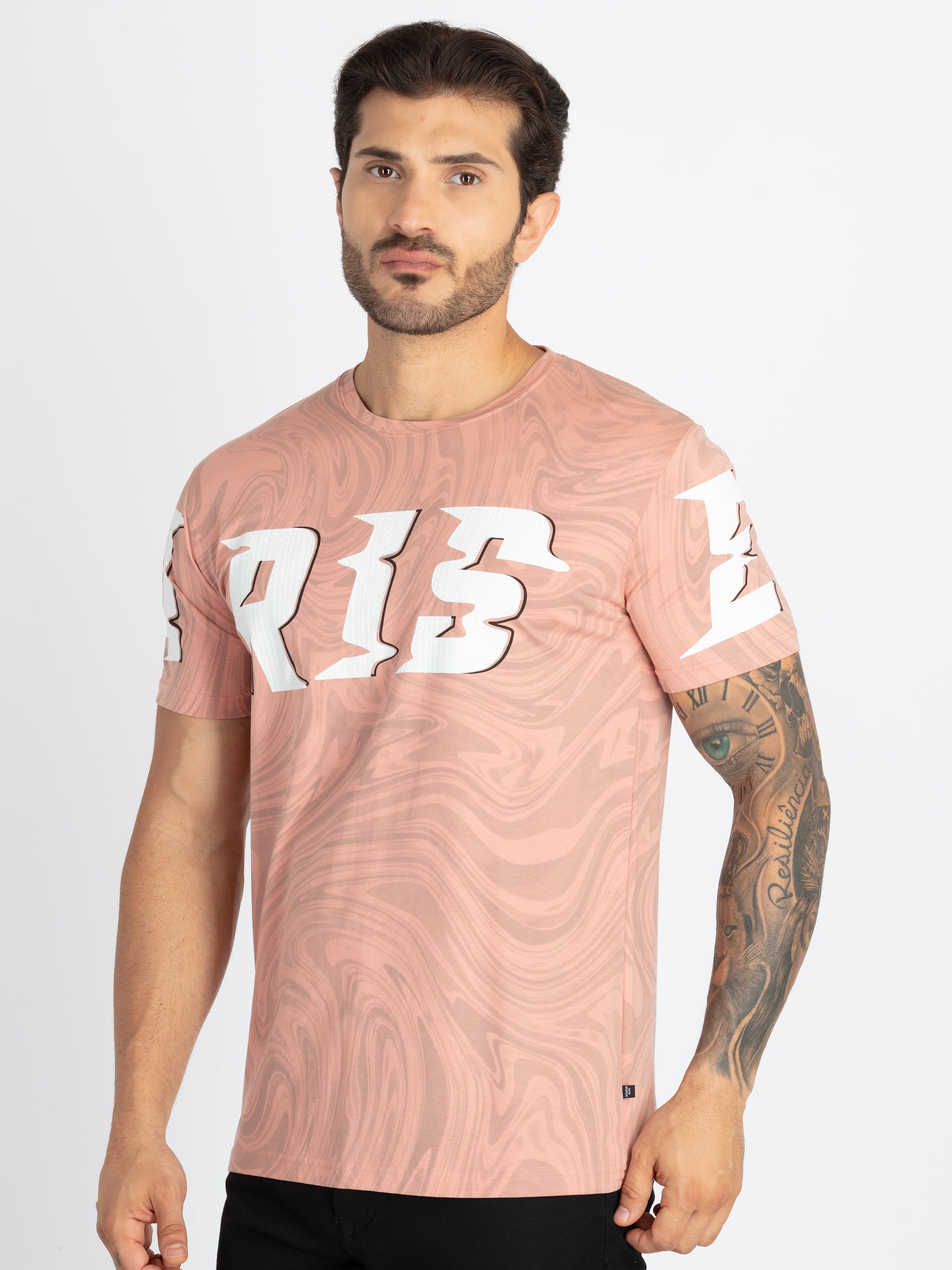 Mens All Over Printed Round Neck T-Shirt Secondary image