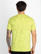 Mens All Over Printed Round Neck T-Shirt