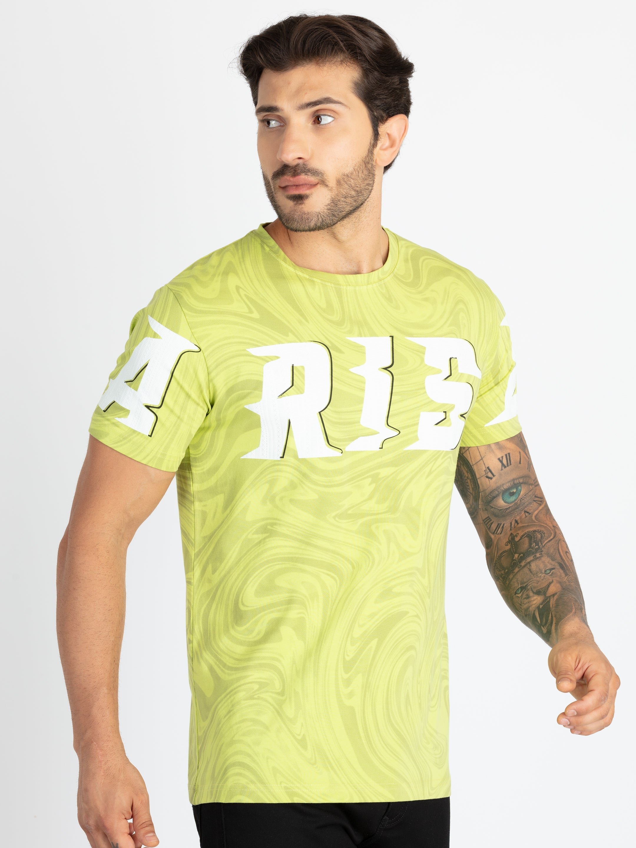 Mens All Over Printed Round Neck T-Shirt Secondary image