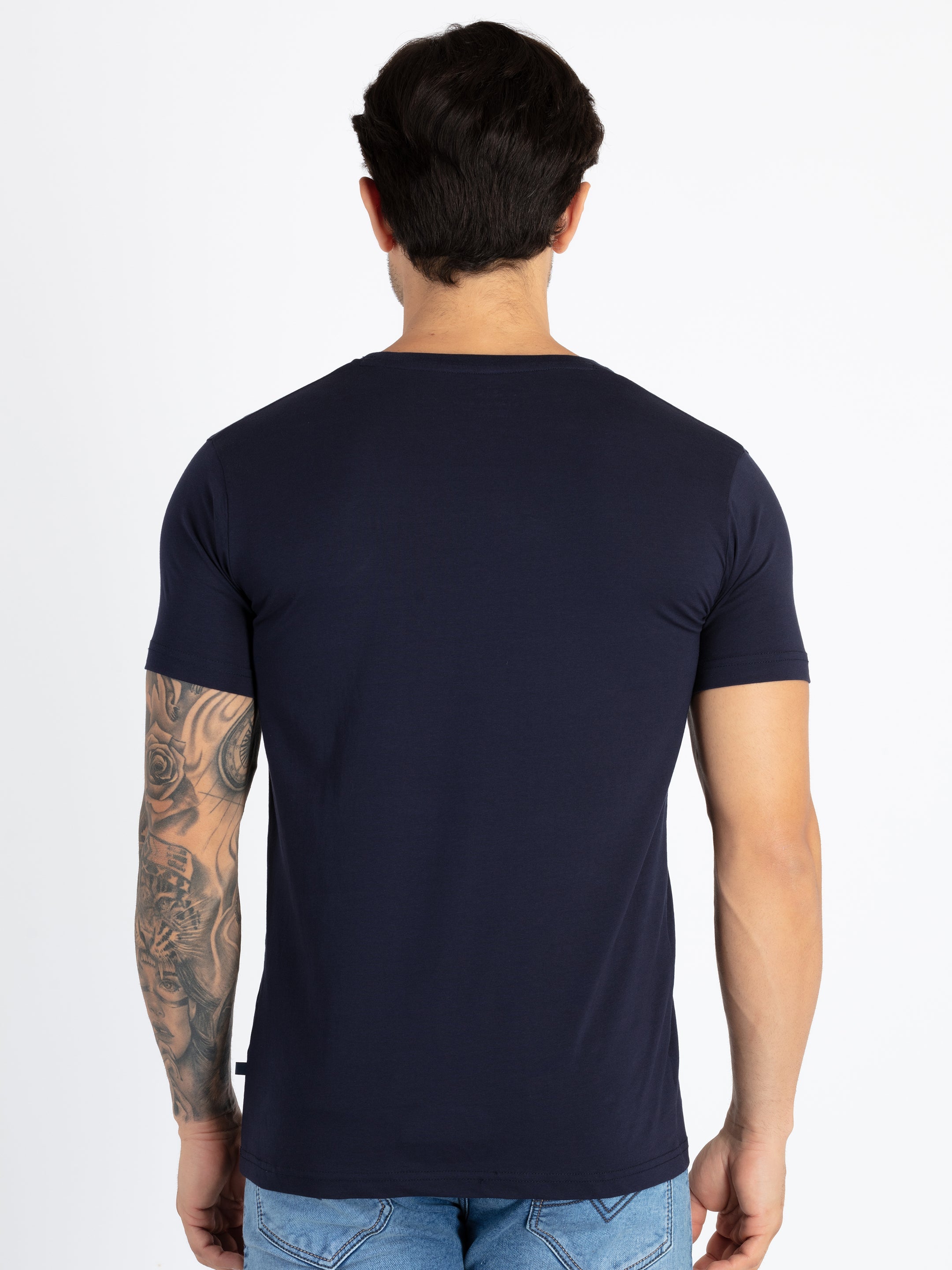 Mens Printed Round Neck T-Shirt