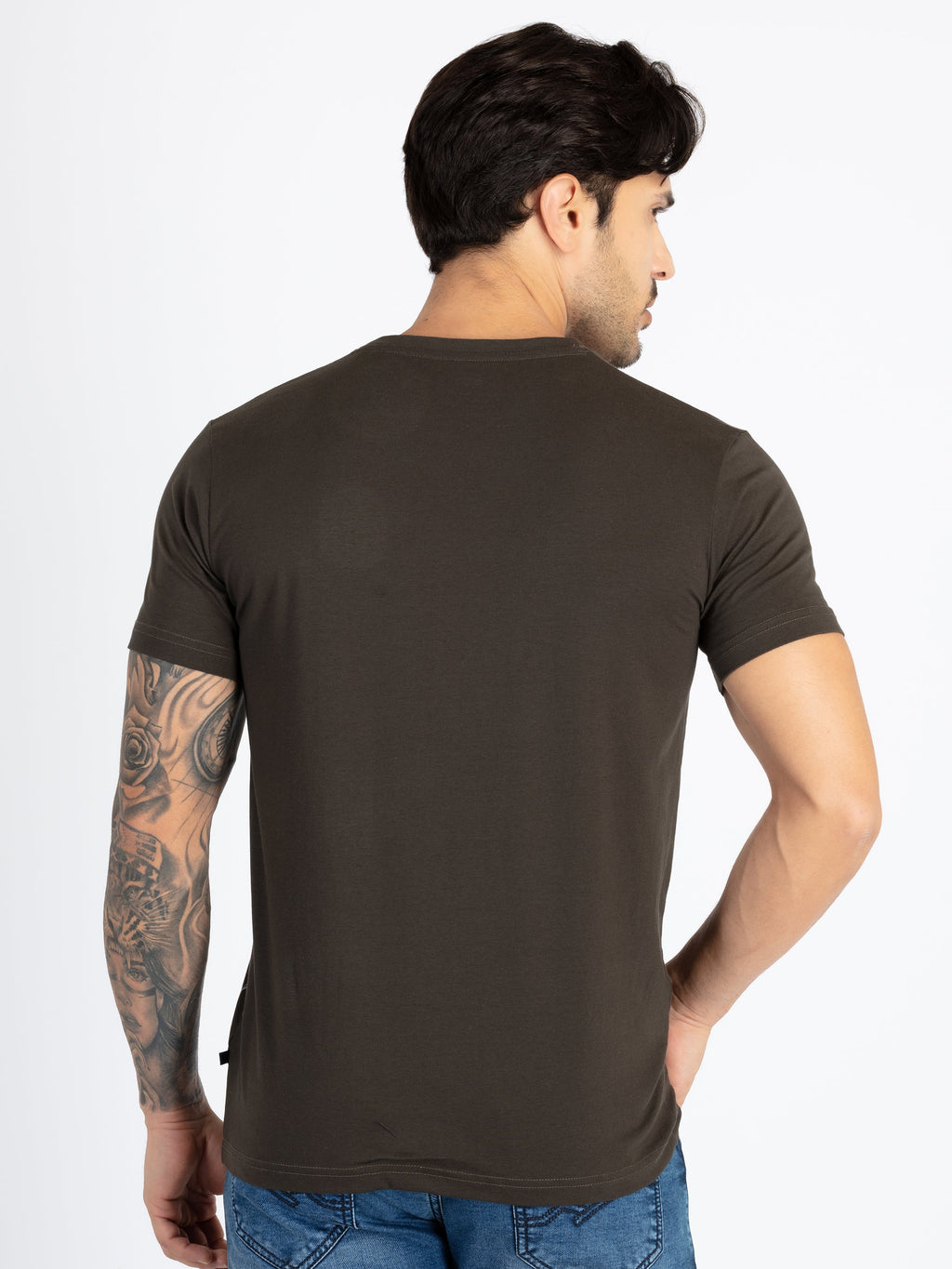 Mens Printed Round Neck T-Shirt
