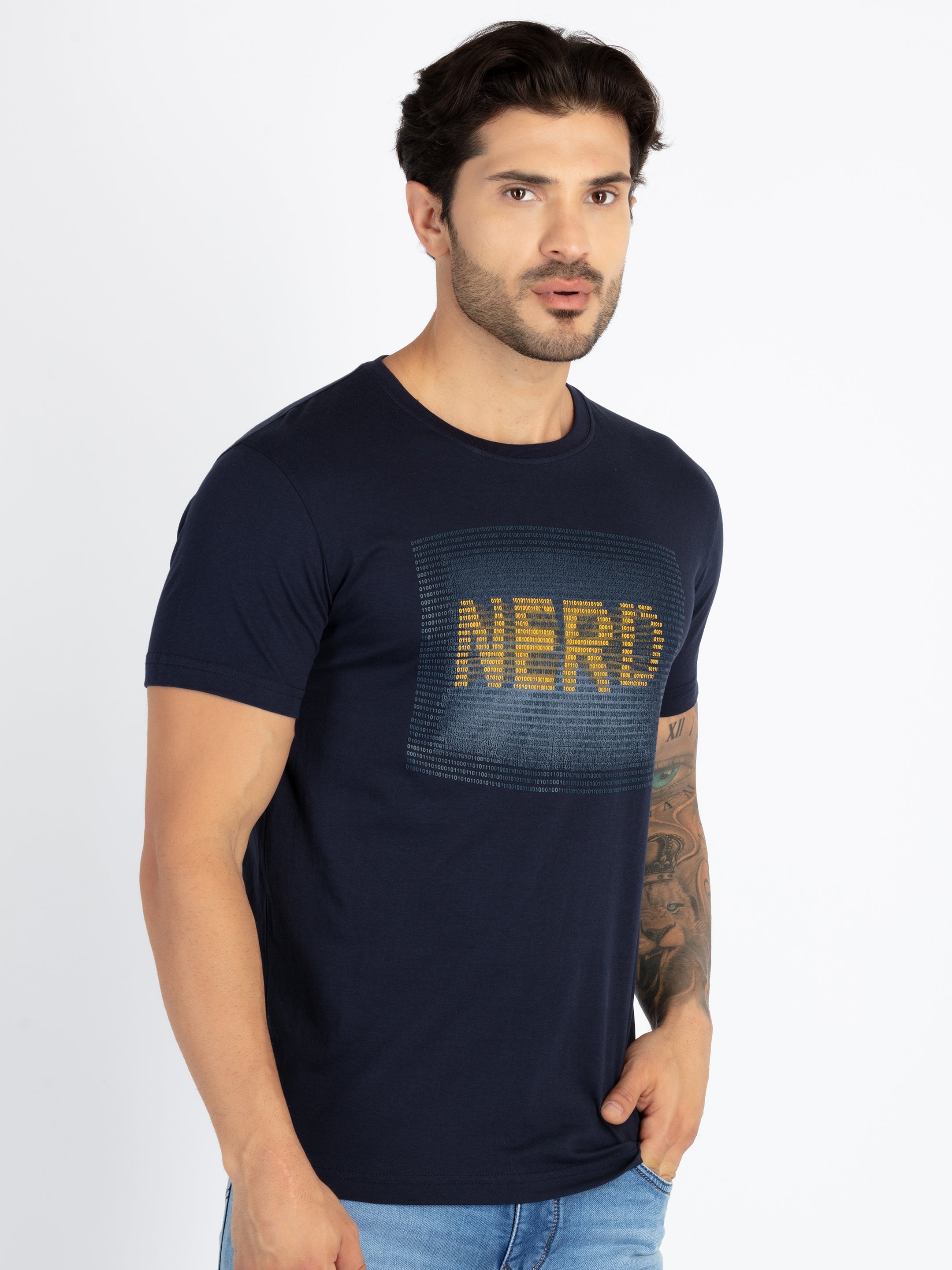 Mens Printed Round Neck T-Shirt Secondary image