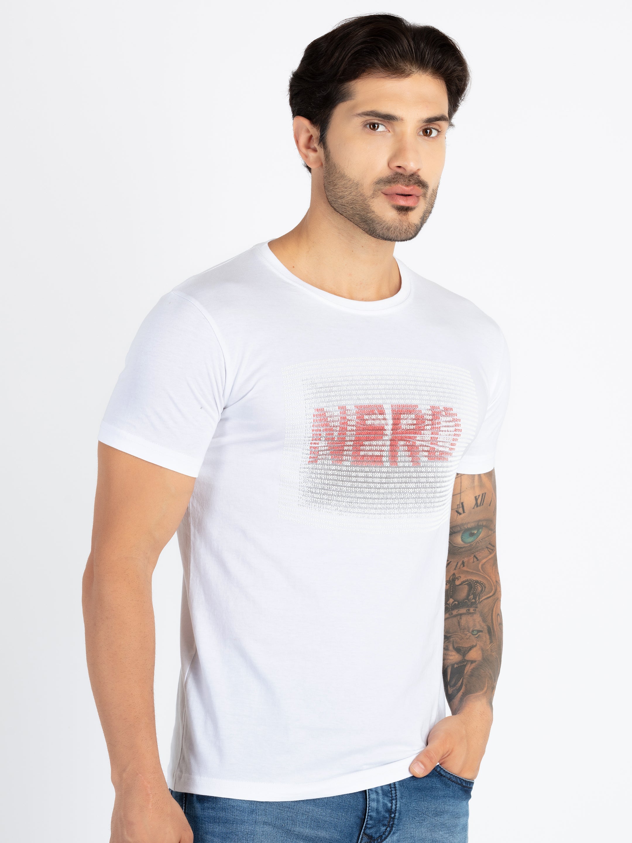 Mens Printed Round Neck T-Shirt Secondary image