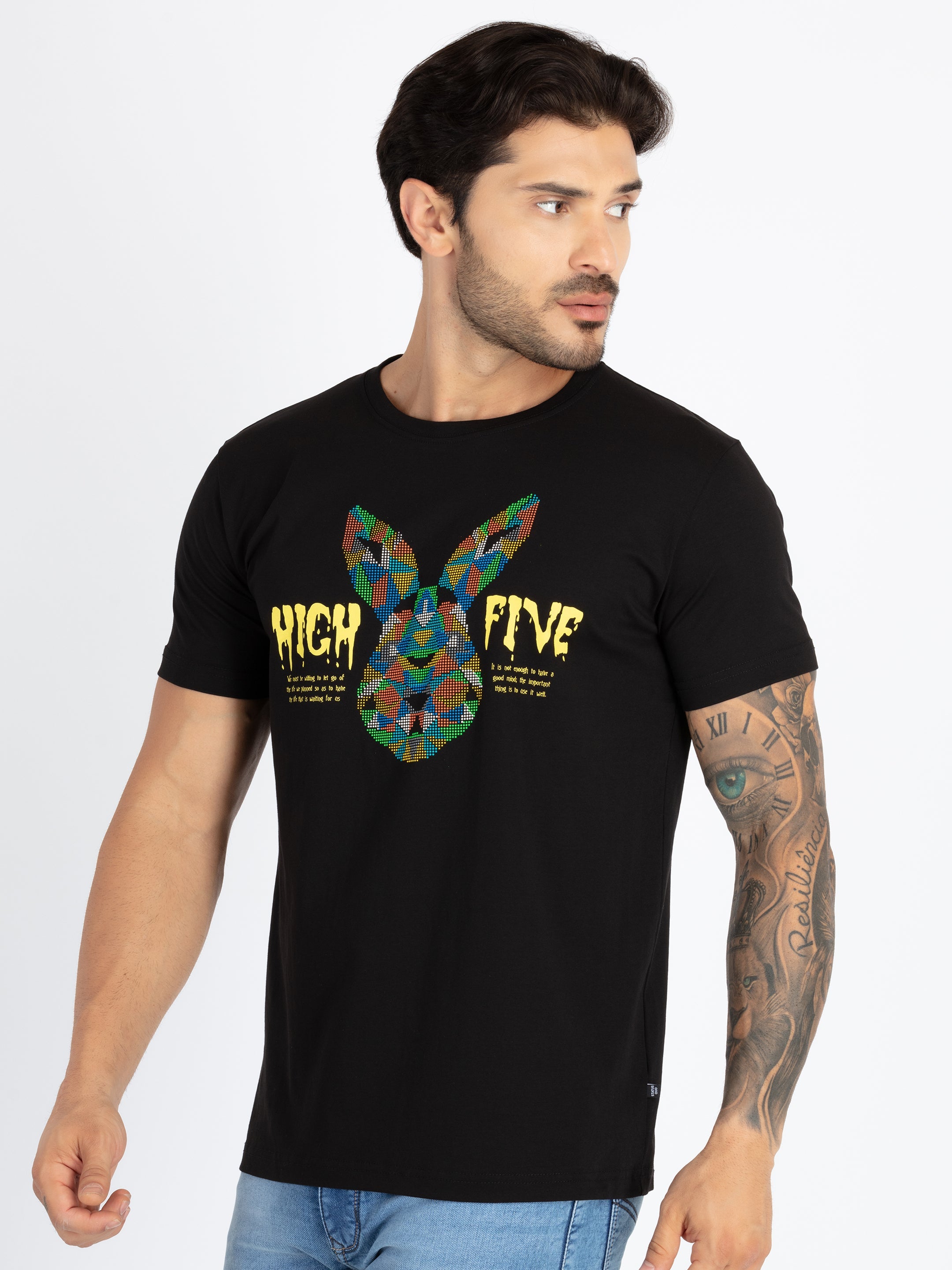 Mens Printed Round Neck T-Shirt
