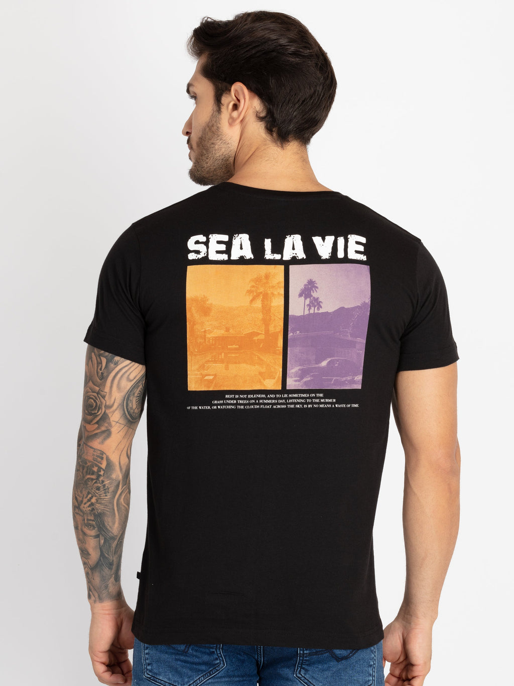 Mens Front & Back Printed T-Shirt