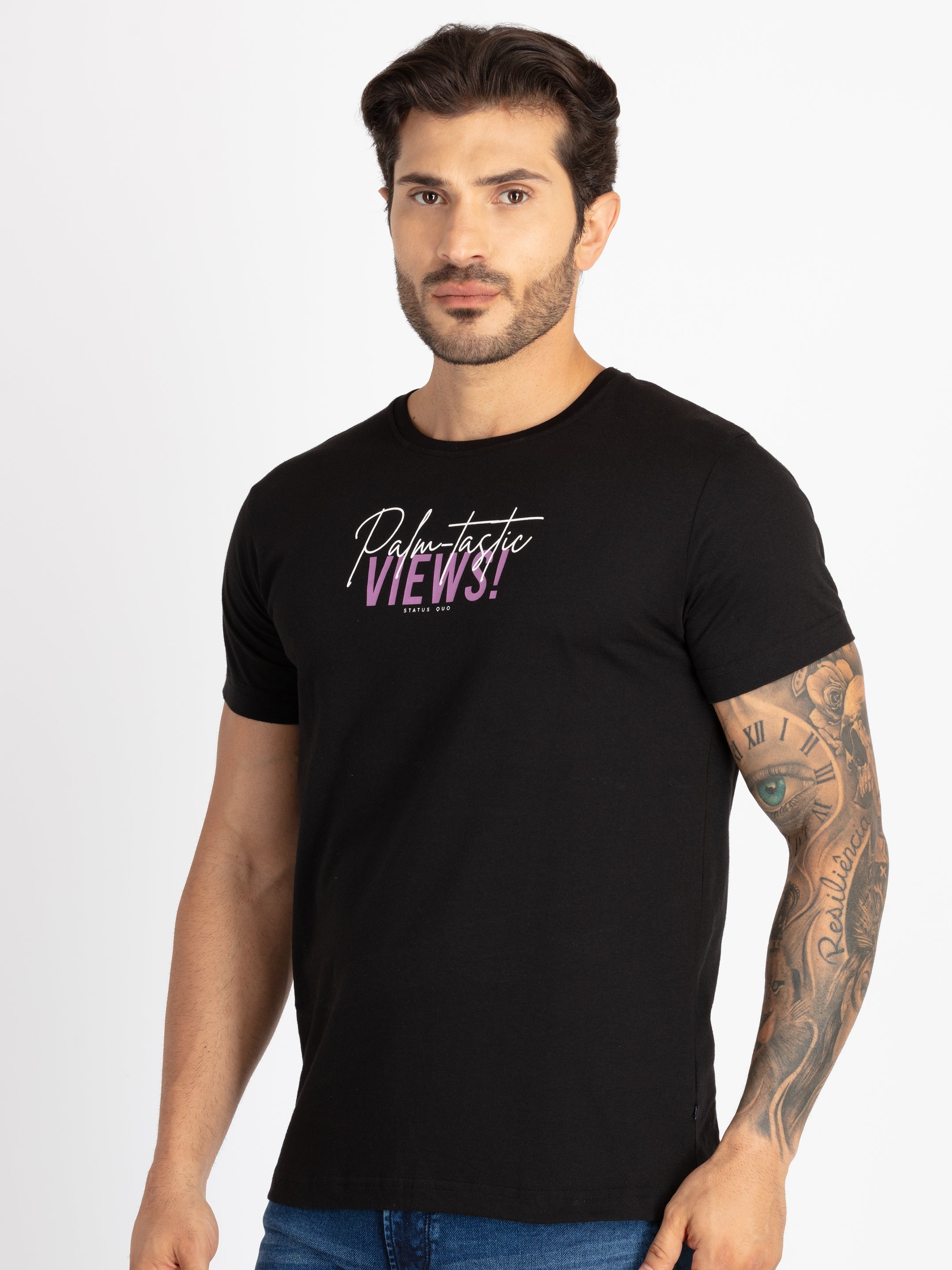 Mens Front & Back Printed T-Shirt