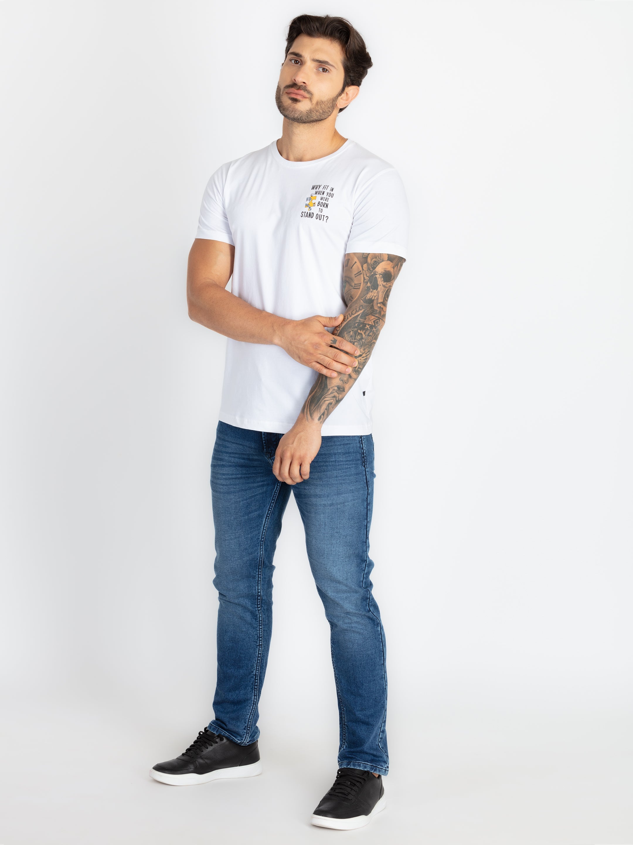 Mens Front & Back Printed T-Shirt
