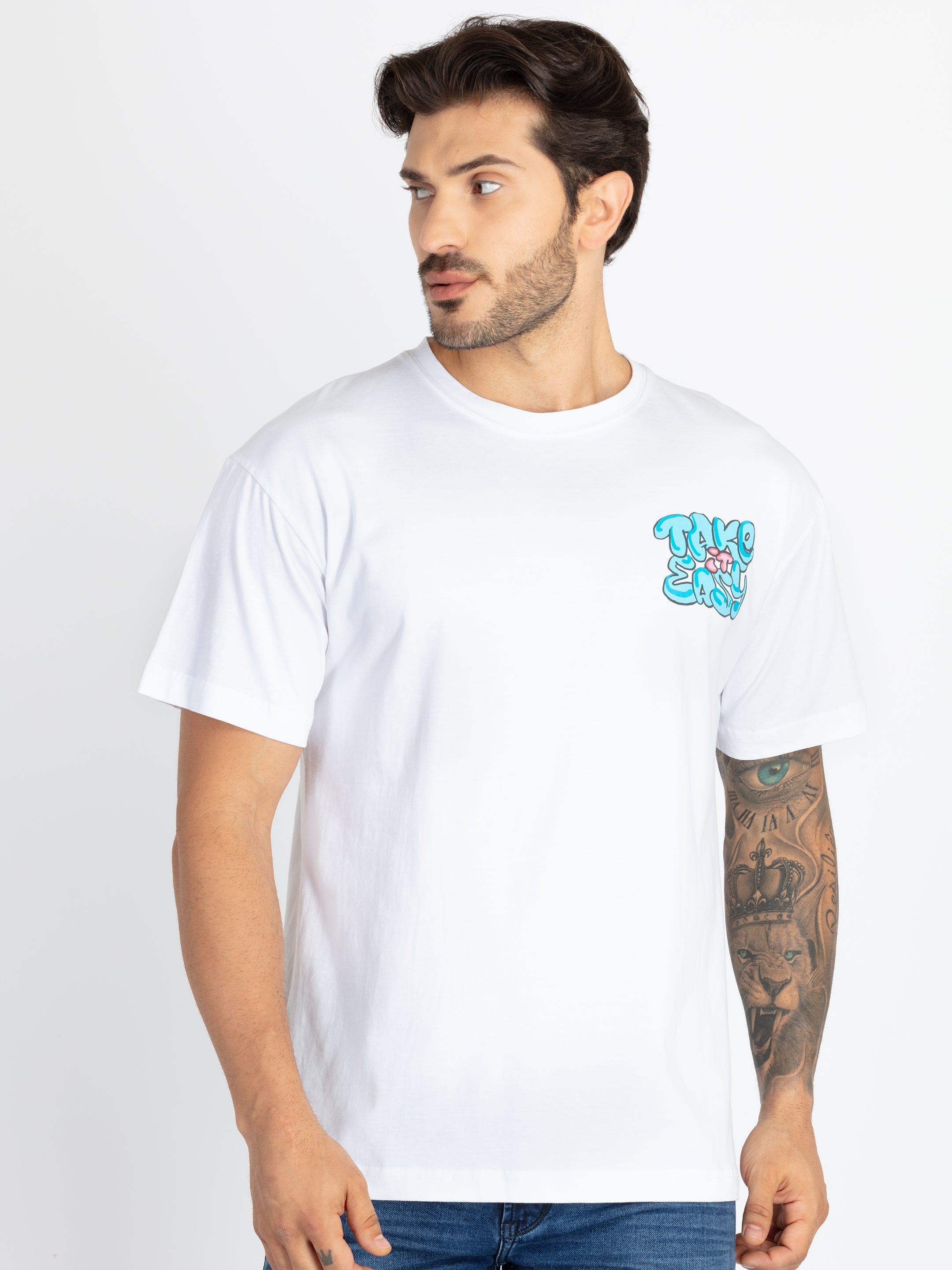 Mens Front & Back Printed Oversized T-Shirt Secondary image